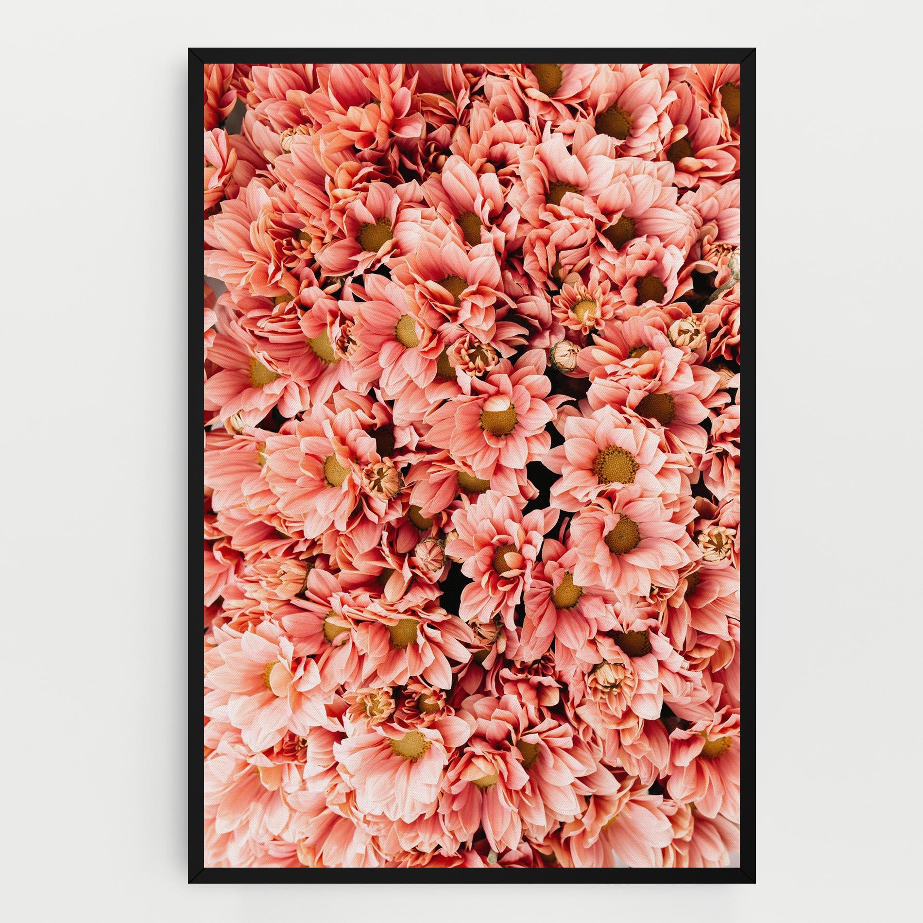 Leinwandbild Pink Flowers Bouquet mockup 0