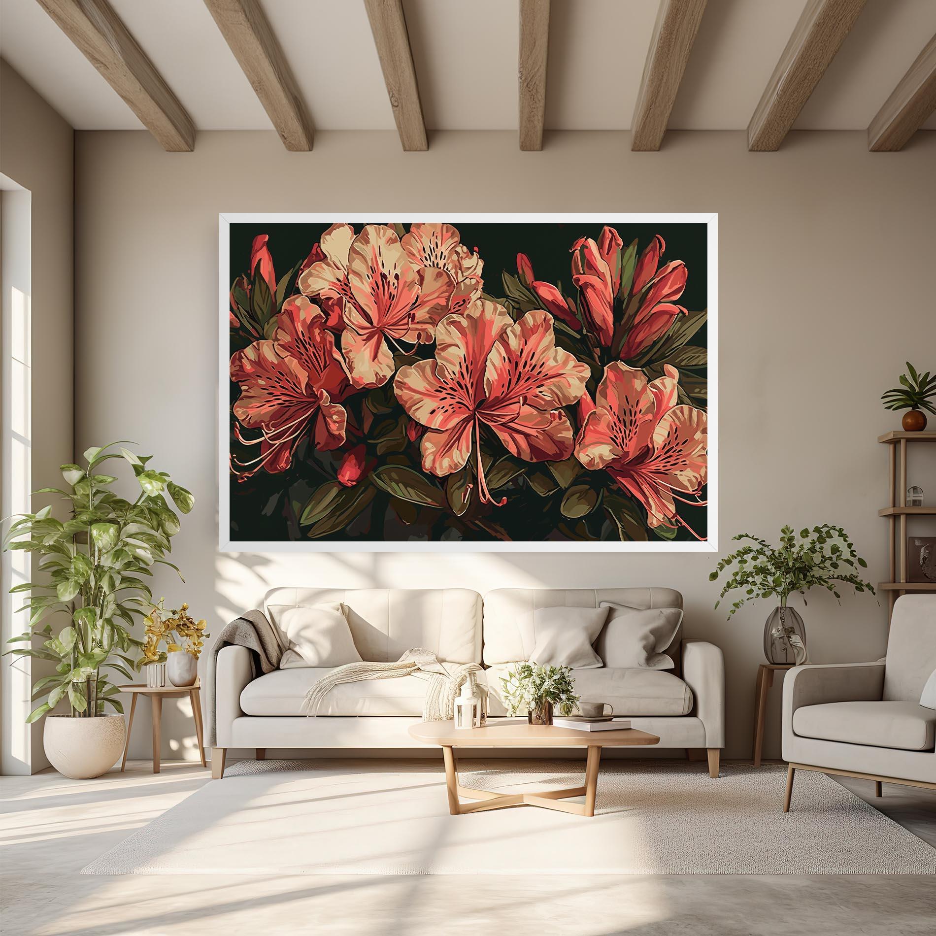 Leinwandbild Cream Exotic Art mockup 6