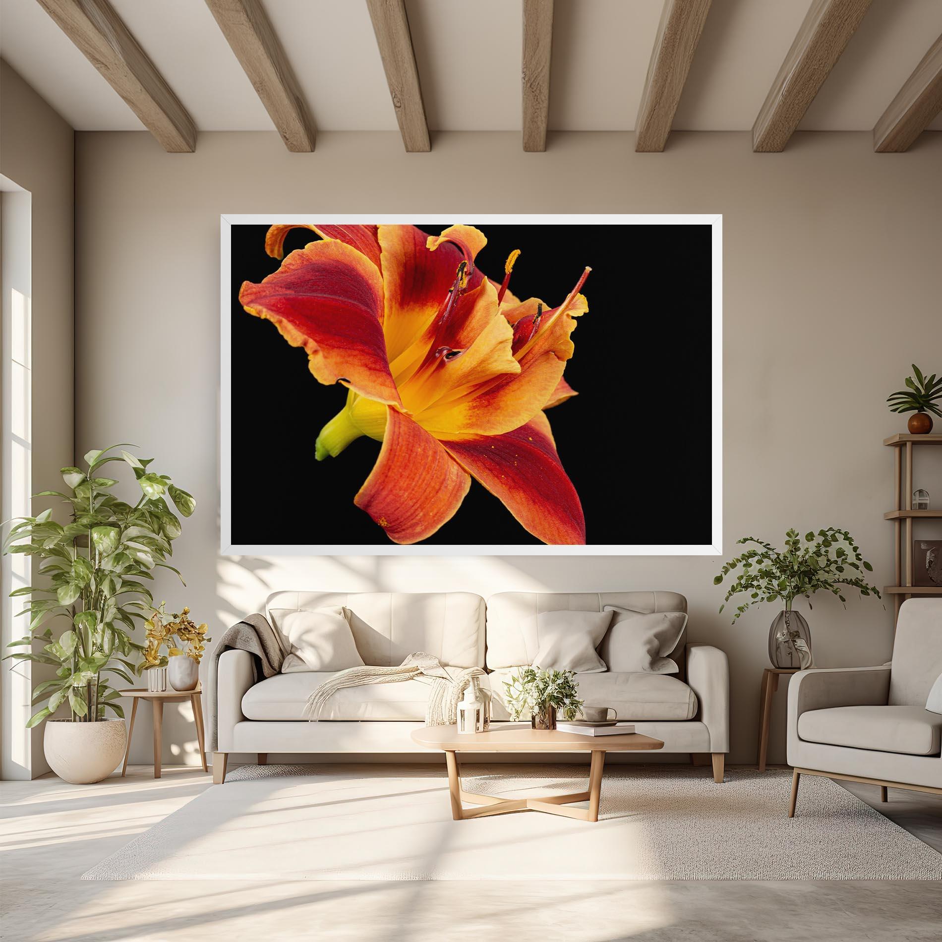 Leinwandbild Exotic Orange Red mockup 6