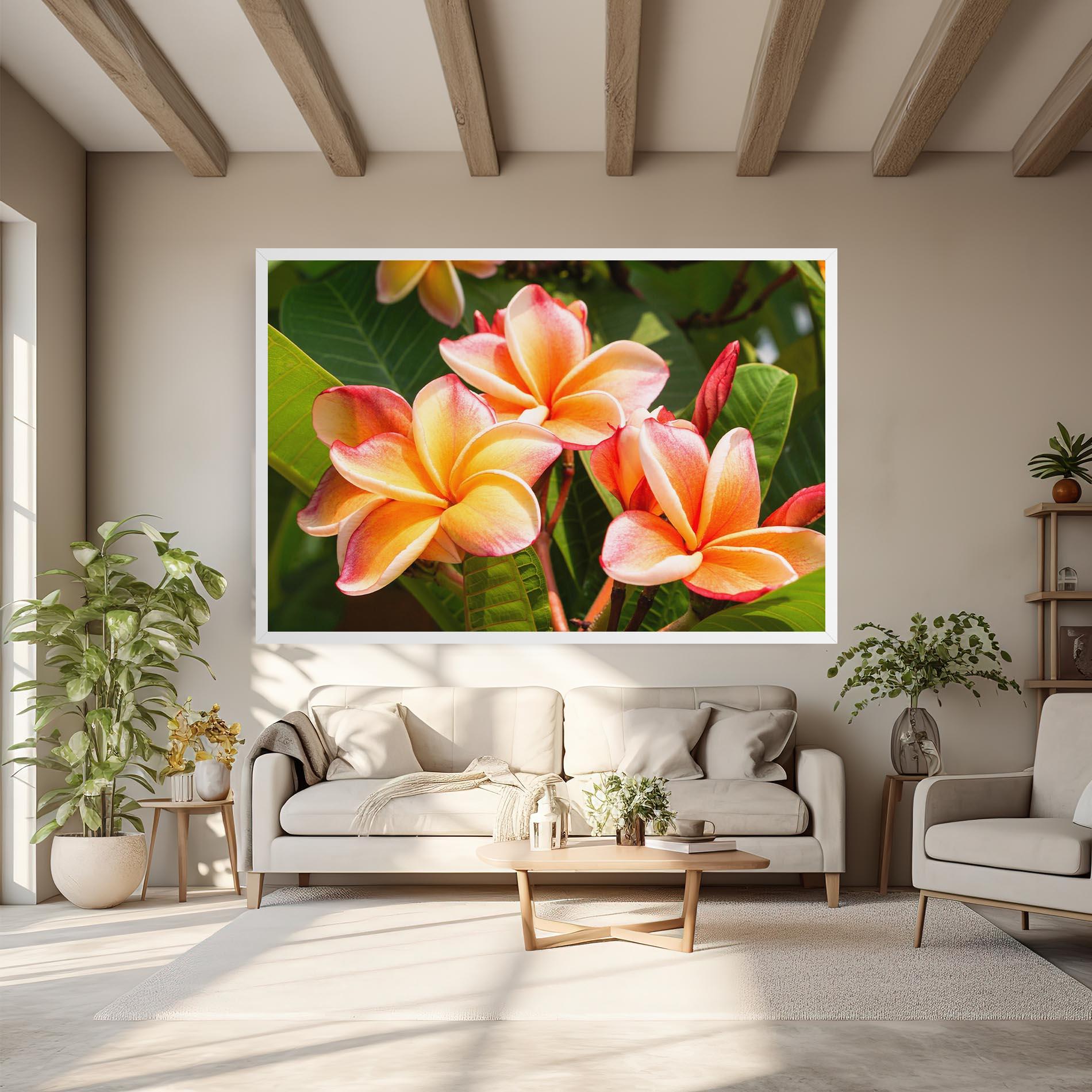 Leinwandbild Pretty Plumeria mockup 6