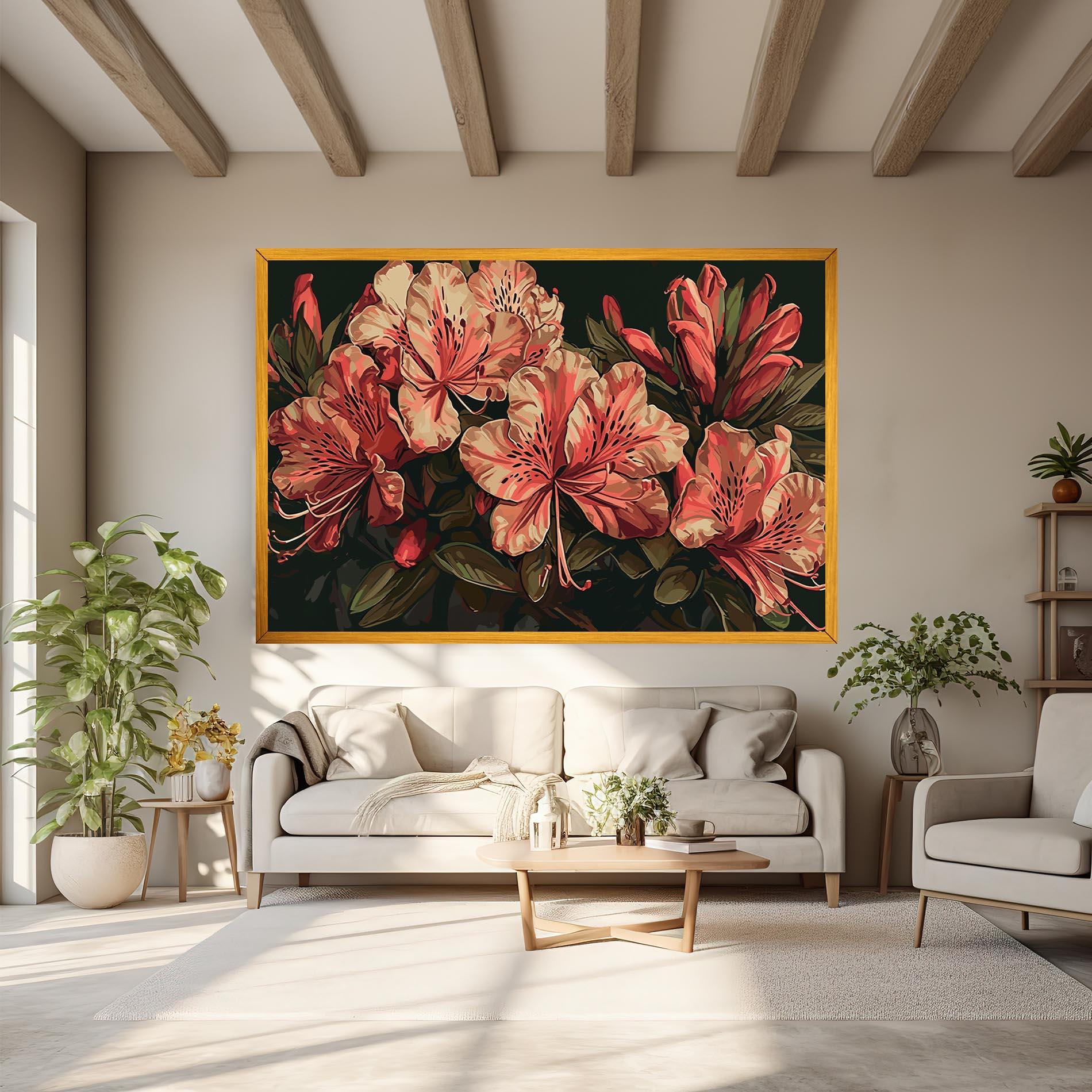 Leinwandbild Cream Exotic Art mockup 6