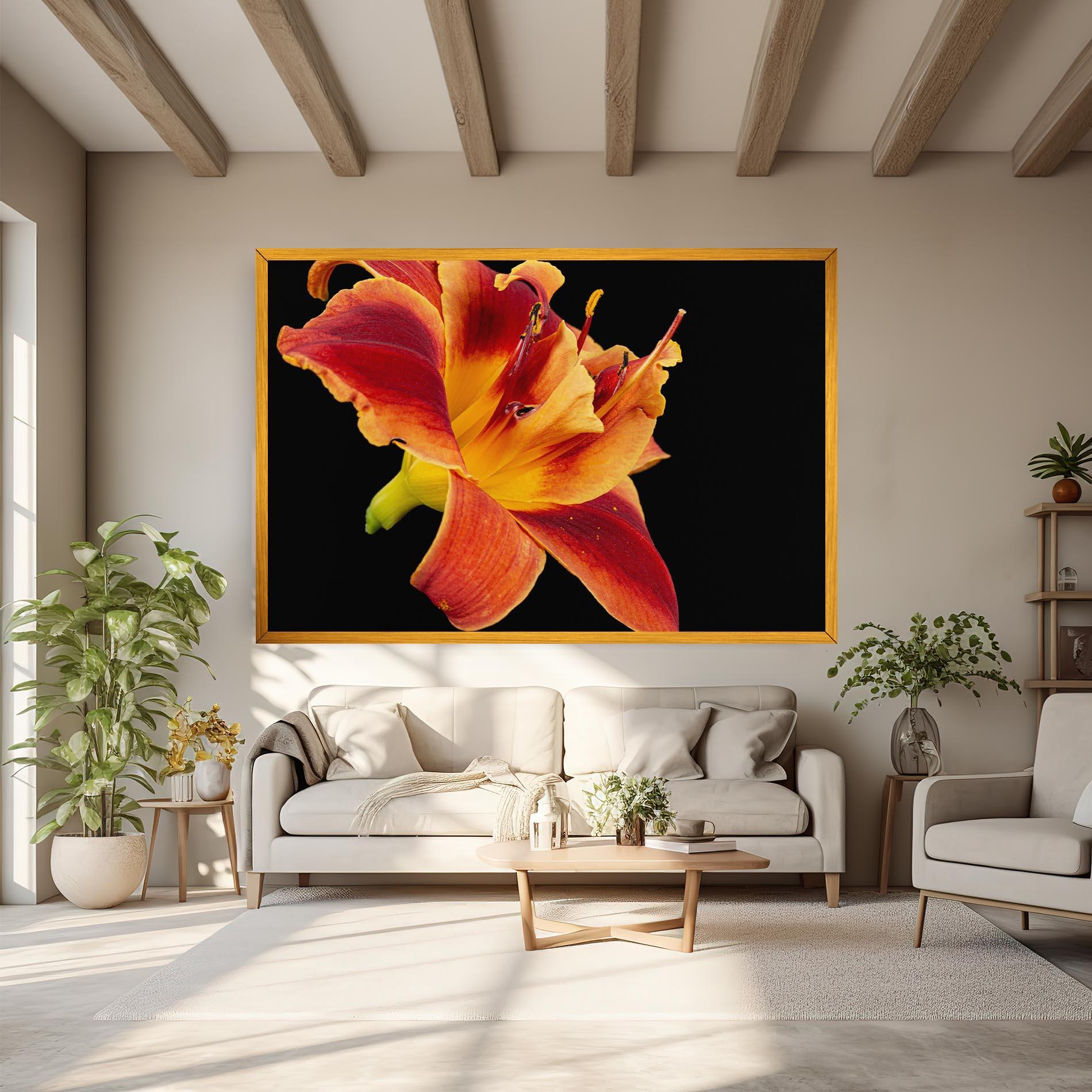 Leinwandbild Exotic Orange Red mockup 6