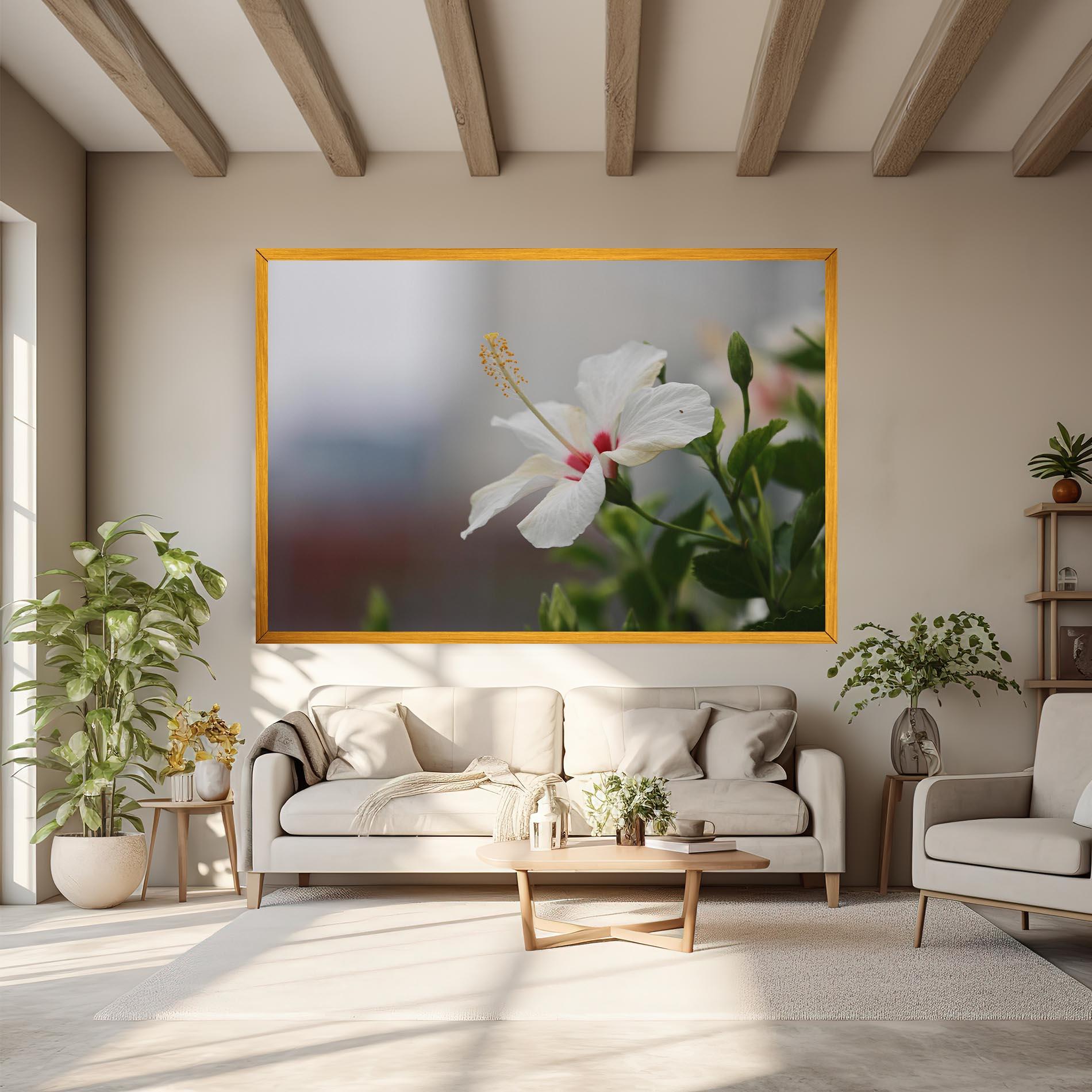 Leinwandbild Exotic White Flower mockup 6