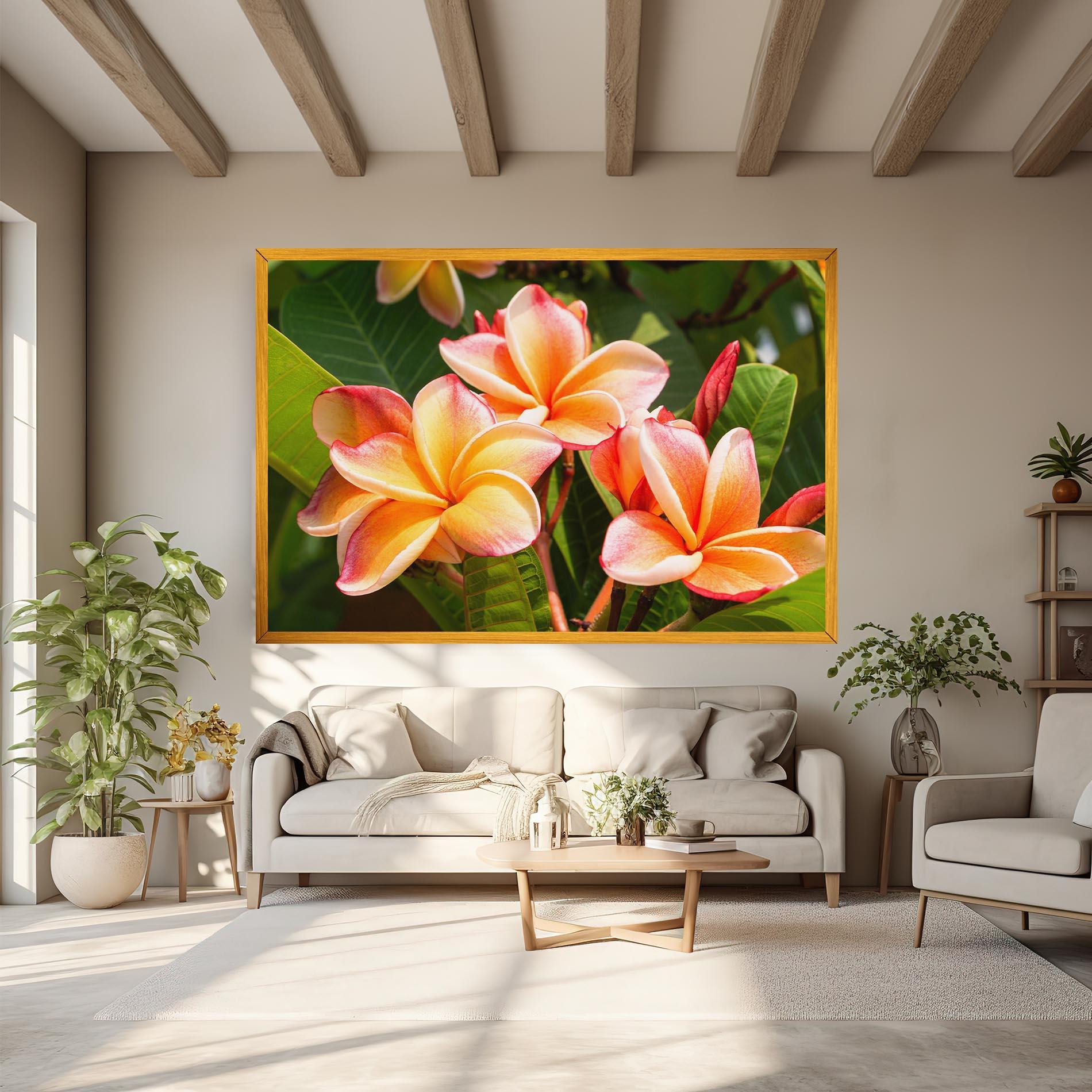 Leinwandbild Pretty Plumeria mockup 6