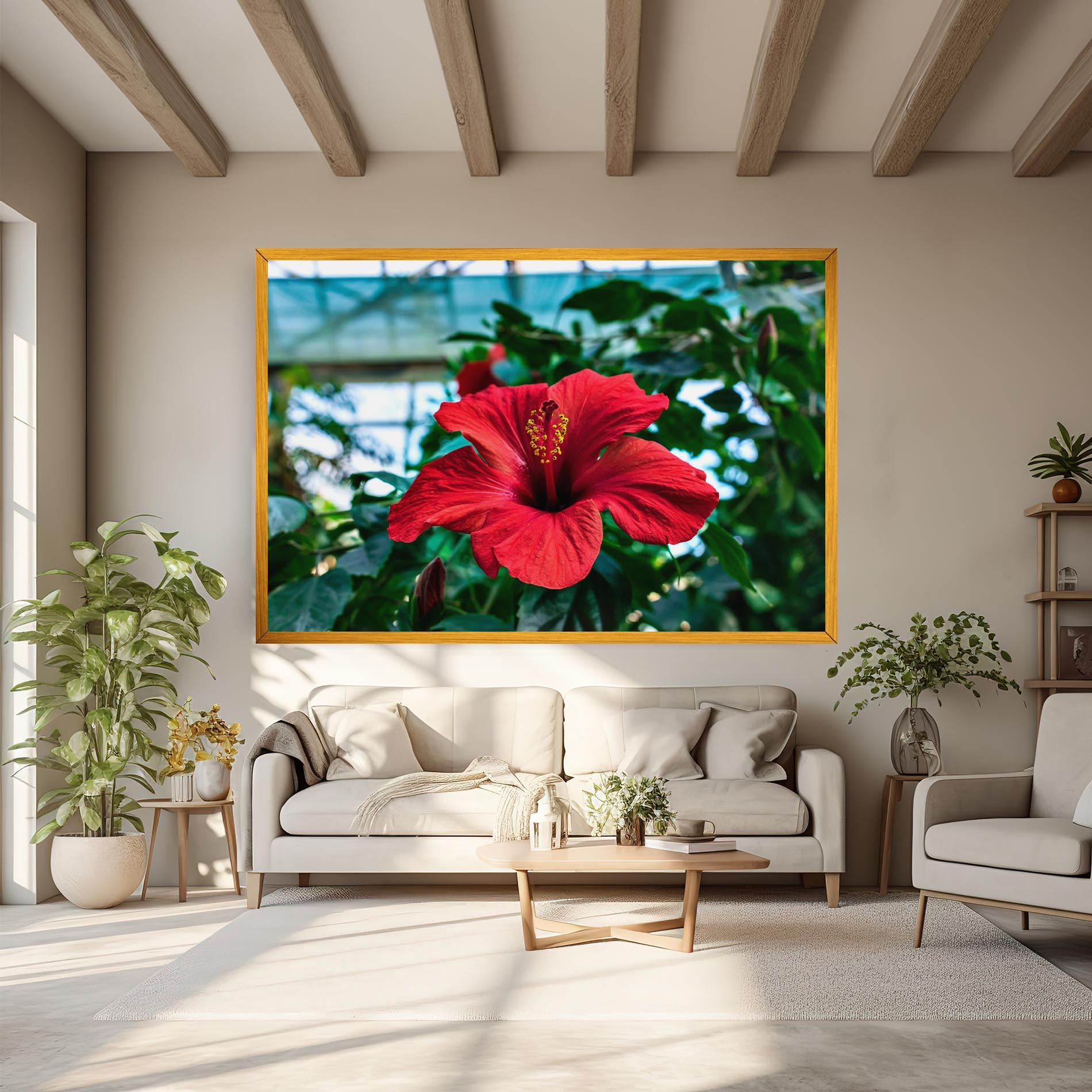 Leinwandbild Red Exotic Plant mockup 6
