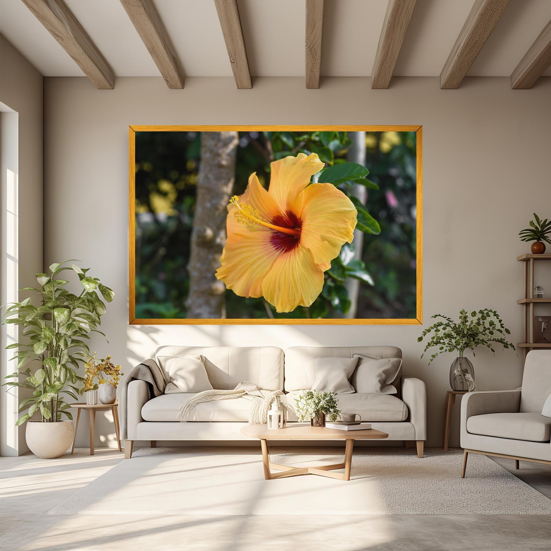 Leinwandbild Yellow Hibiscus mockup 6