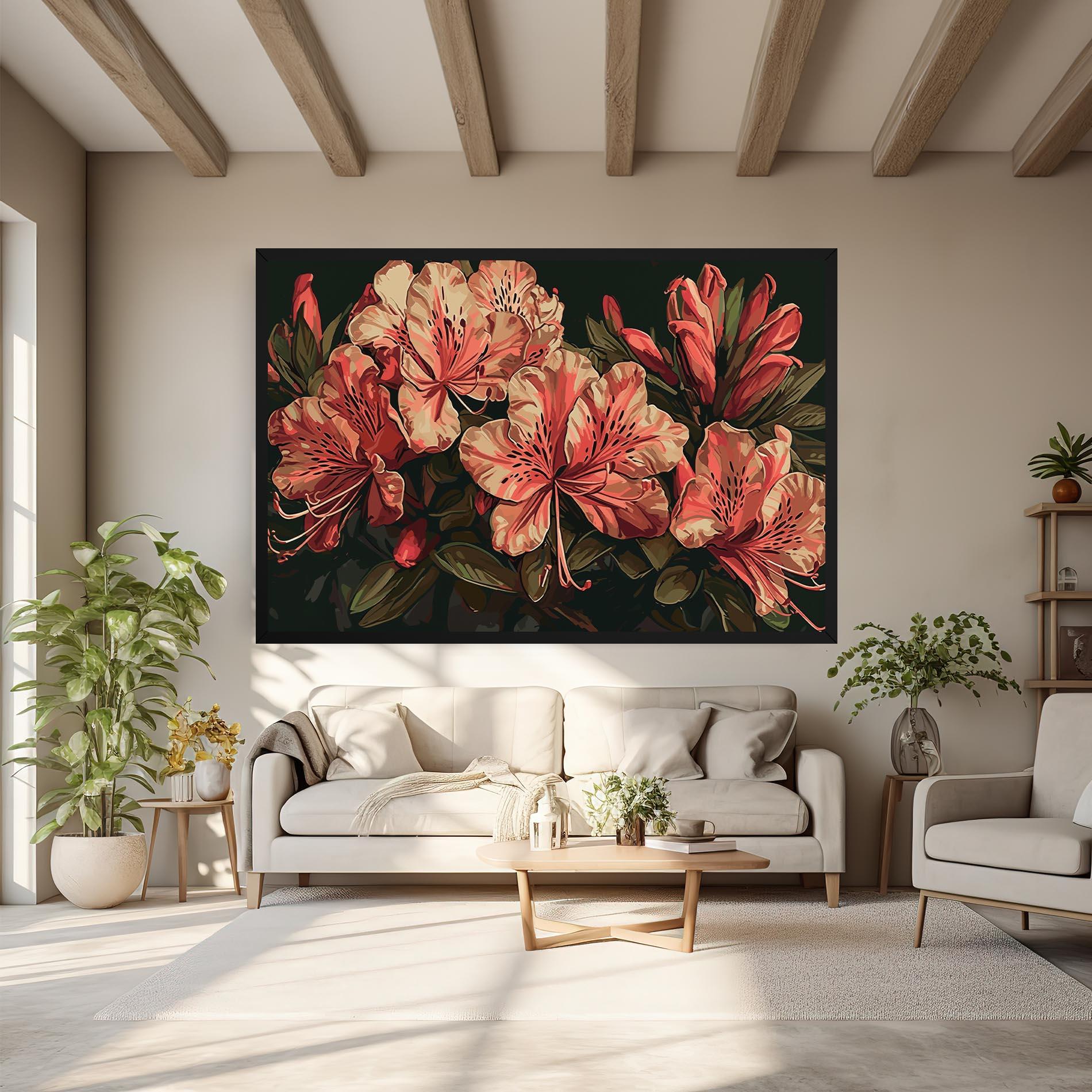 Leinwandbild Cream Exotic Art mockup 6