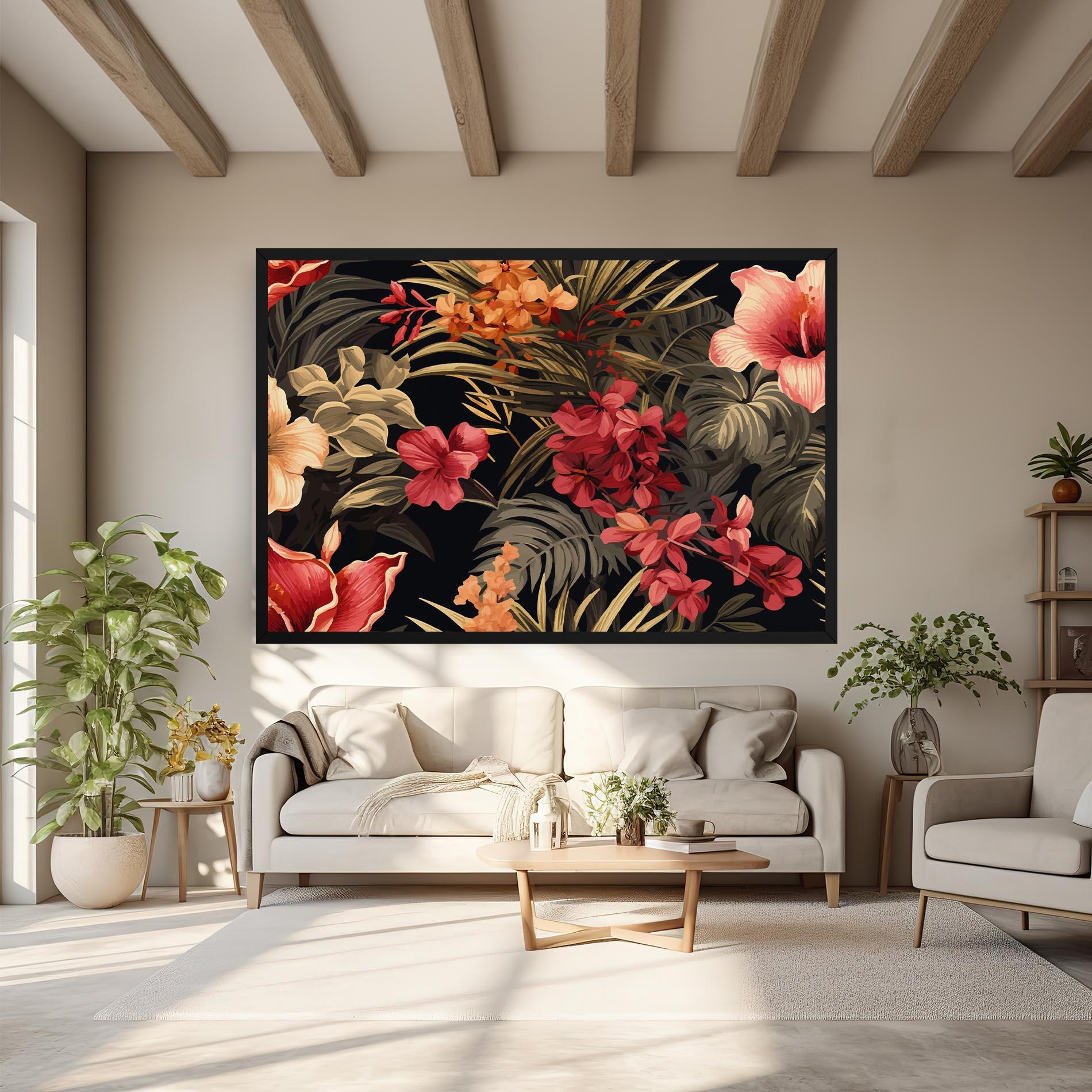 Leinwandbild Exotic Flower Plant mockup 6