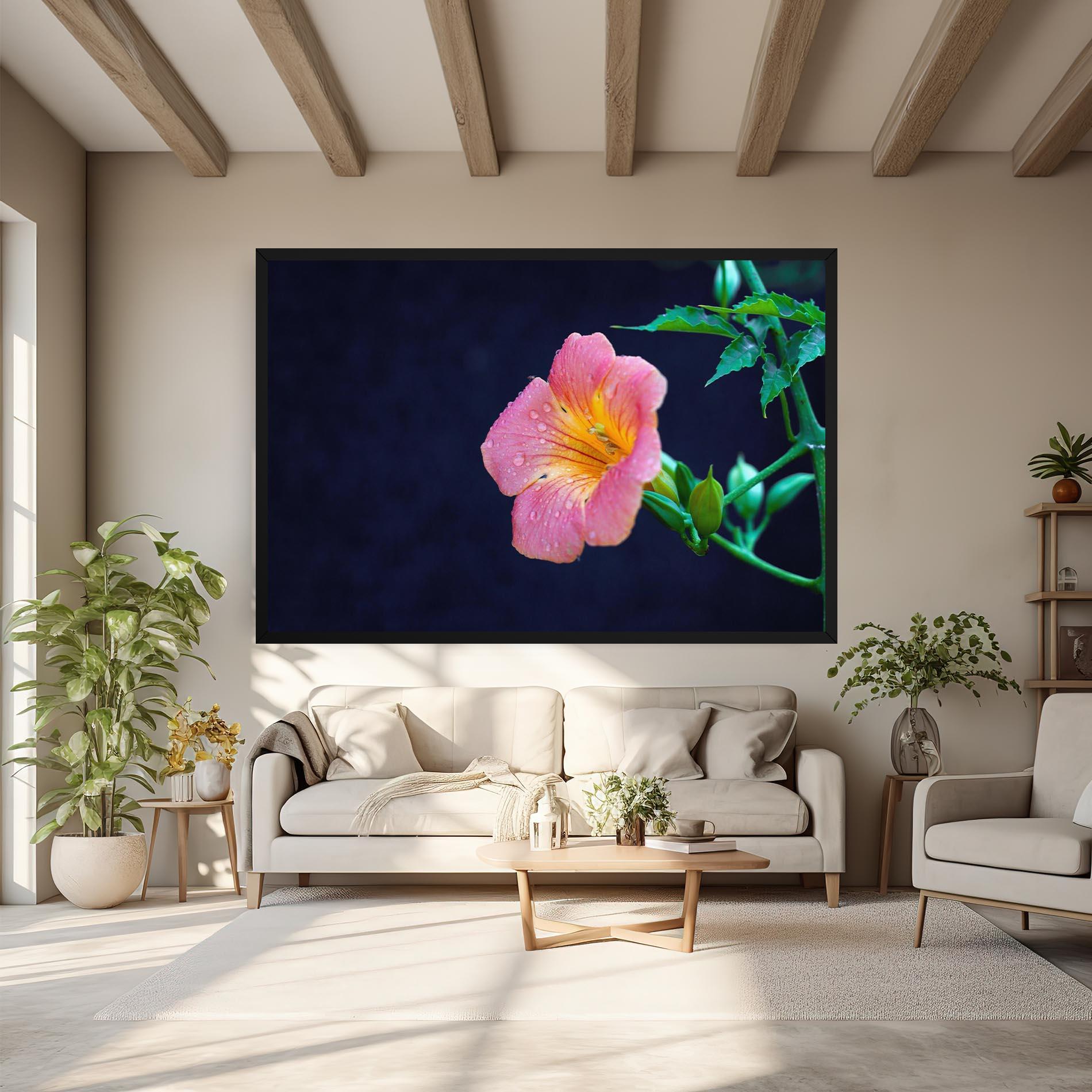 Leinwandbild Exotic Pink Plant mockup 6