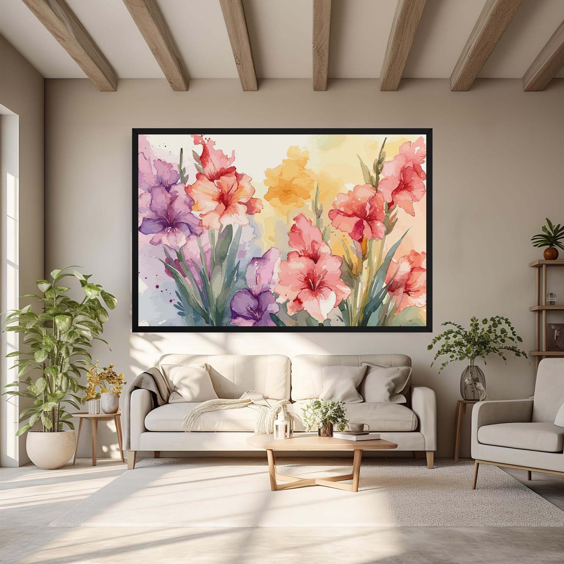 Leinwandbild Exotic Watercolor mockup 6