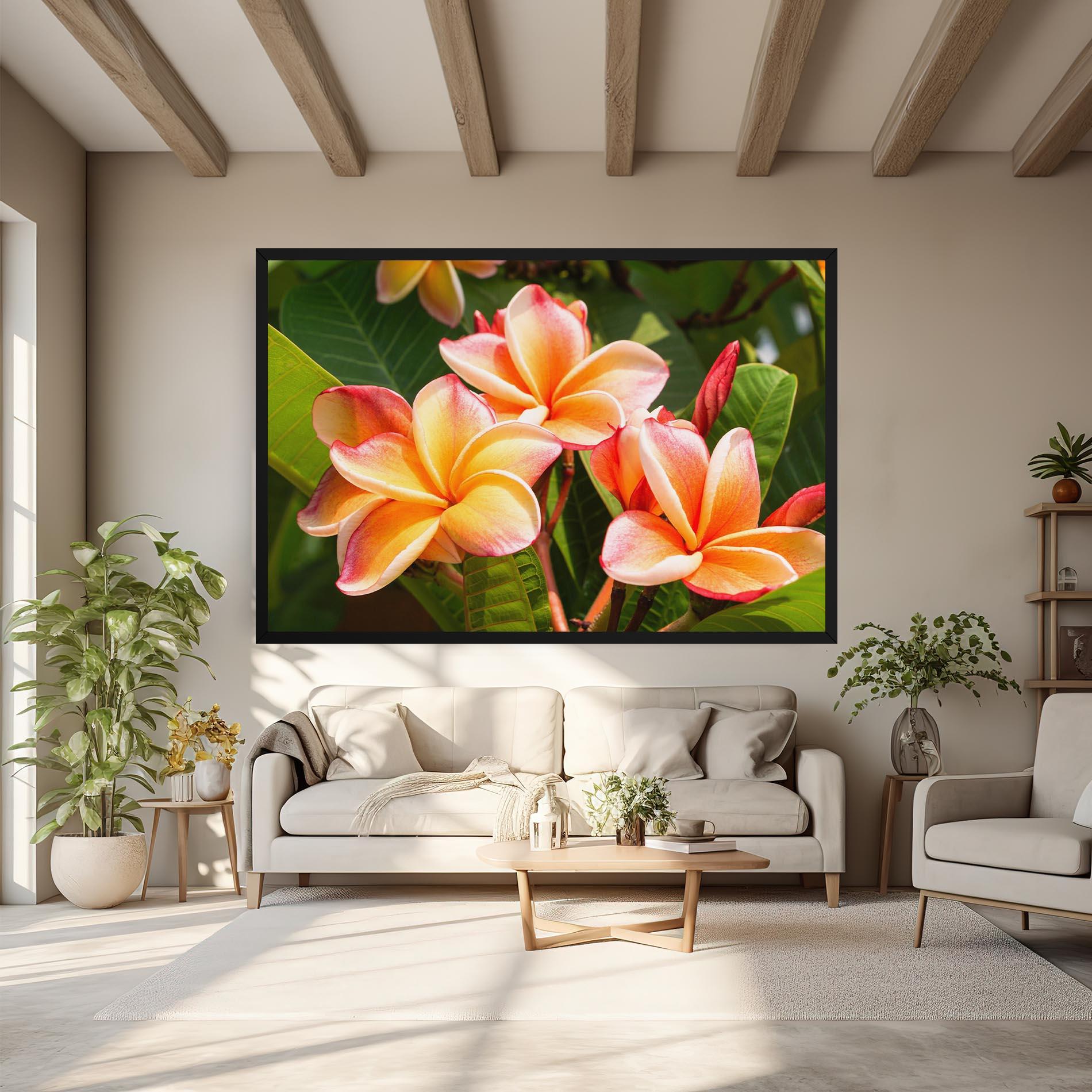 Leinwandbild Pretty Plumeria mockup 6