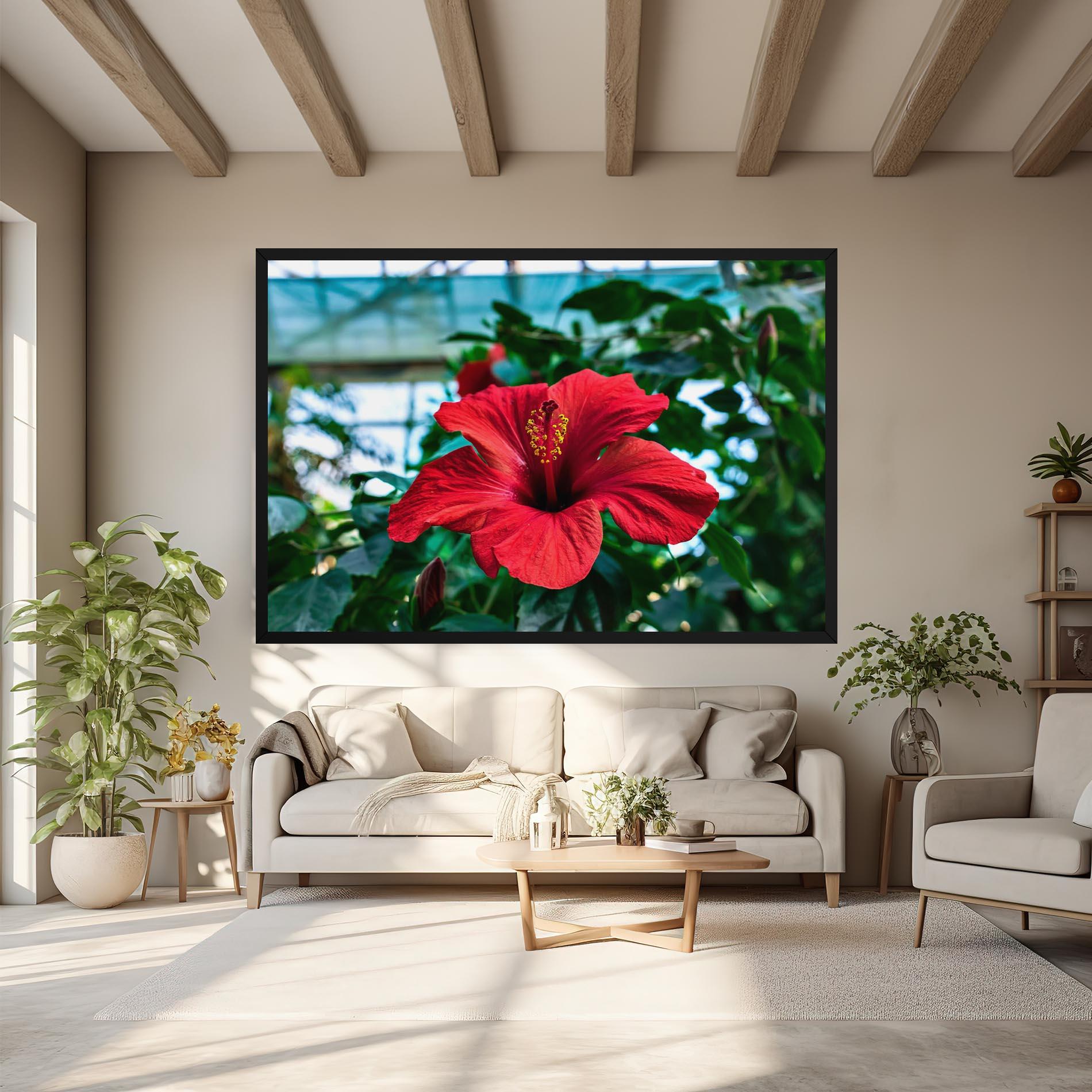 Leinwandbild Red Exotic Plant mockup 6