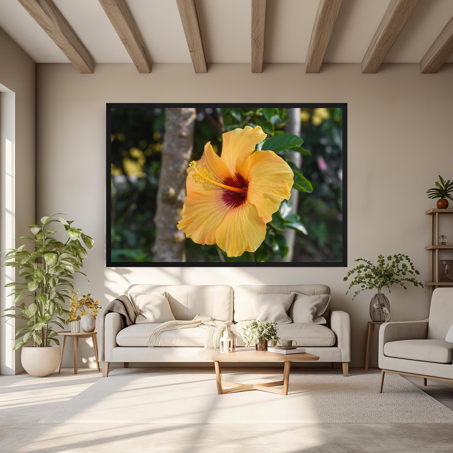 Leinwandbild Yellow Hibiscus mockup 6
