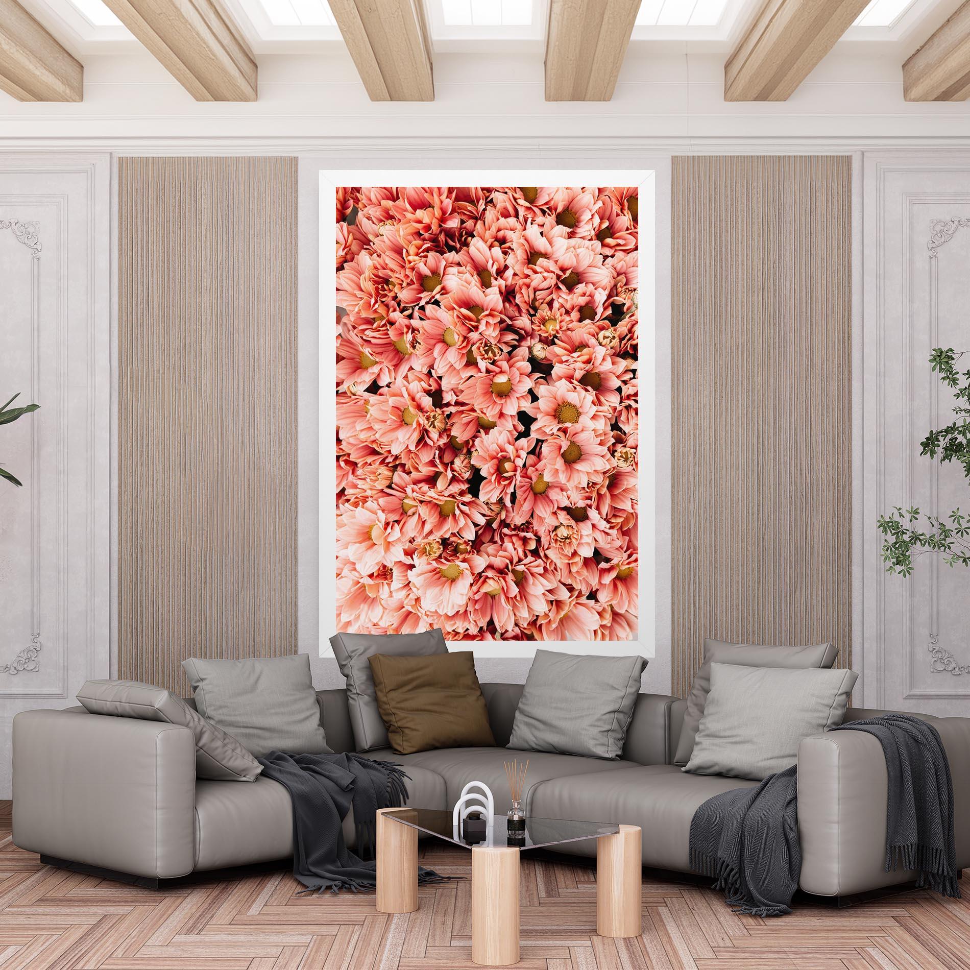 Leinwandbild Pink Flowers Bouquet mockup 6