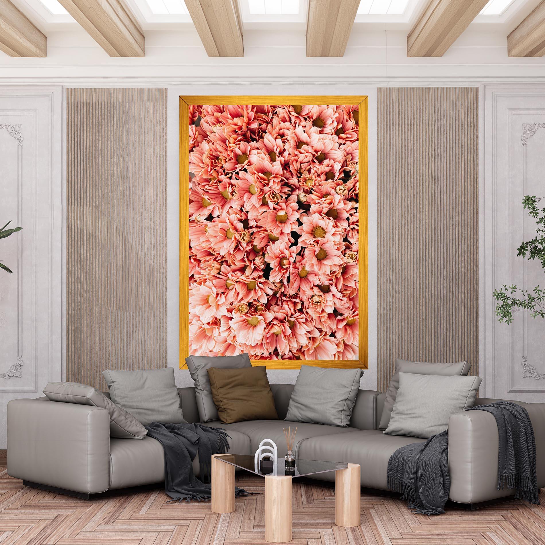 Leinwandbild Pink Flowers Bouquet mockup 6