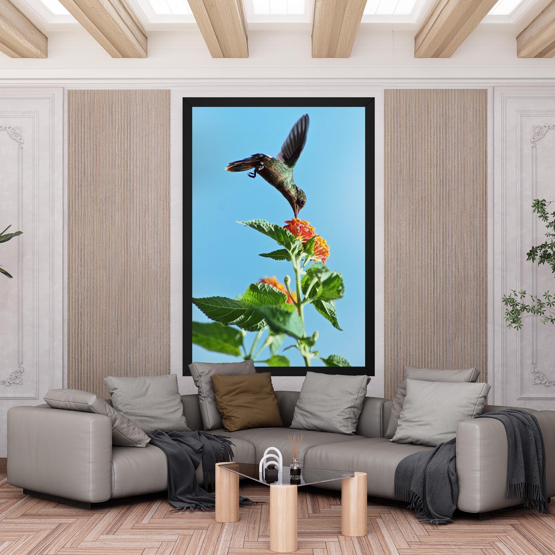 Leinwandbild Bird Exotic Flower mockup 6