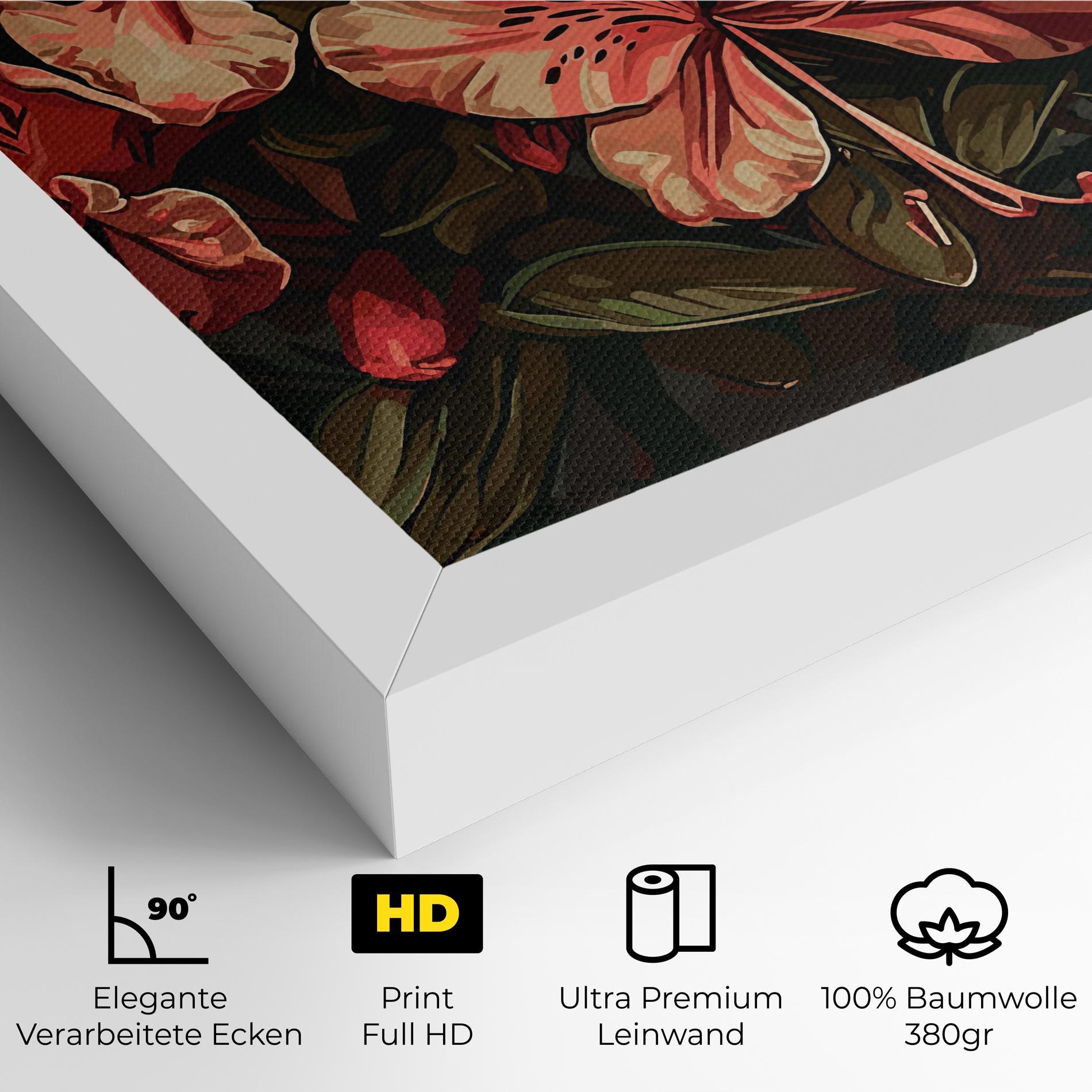 Leinwandbild Cream Exotic Art mockup 4