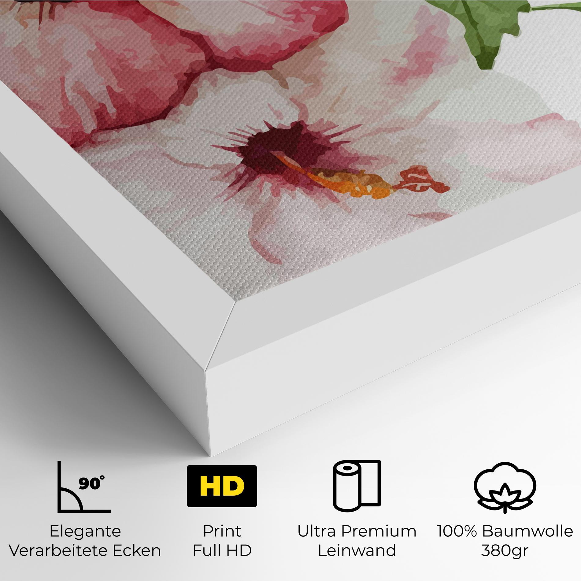 Leinwandbild Exotic Flower Paint mockup 4