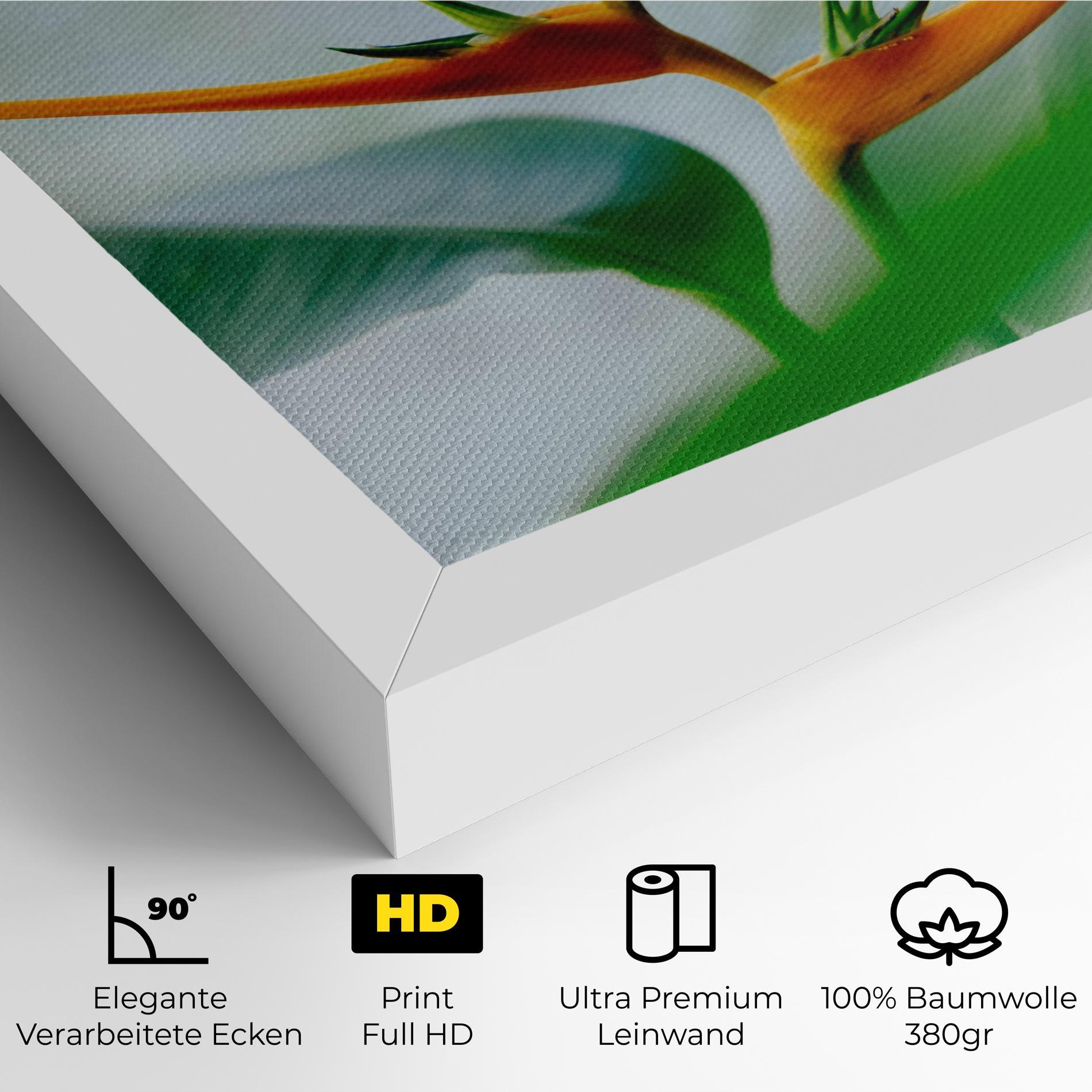 Leinwandbild Exotic Orange Green mockup 4