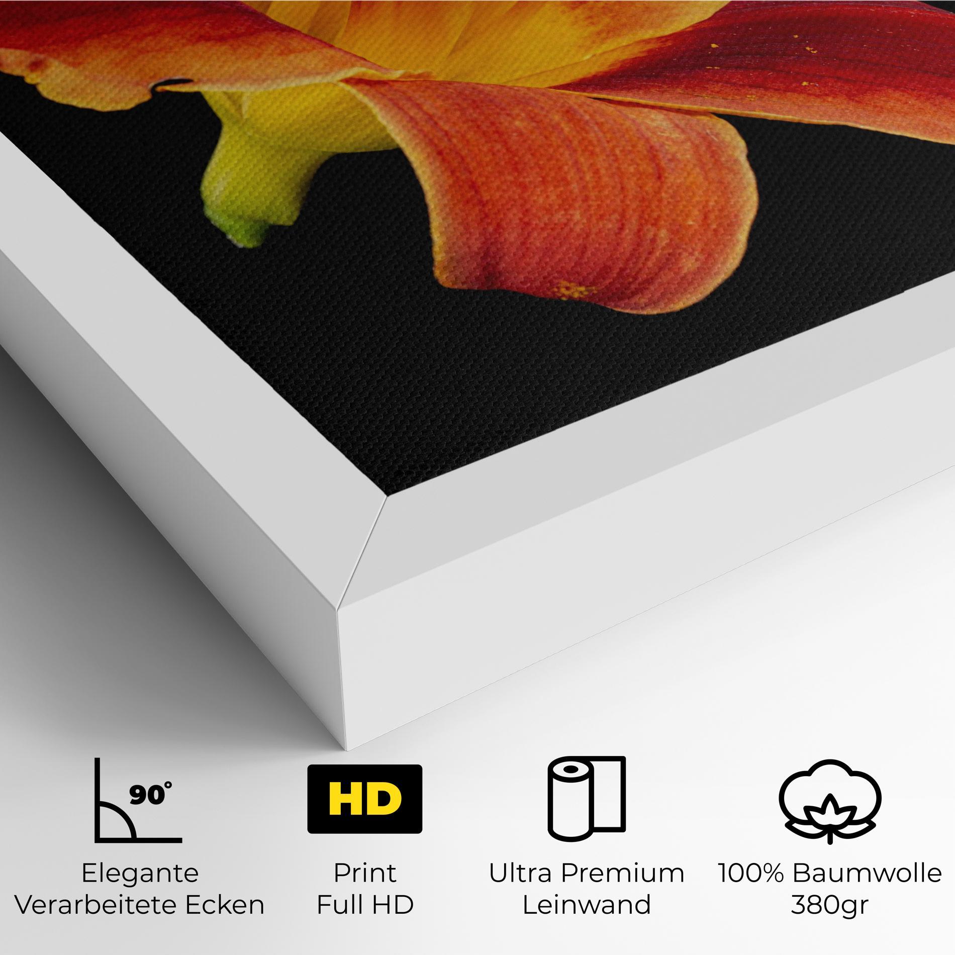 Leinwandbild Exotic Orange Red mockup 4