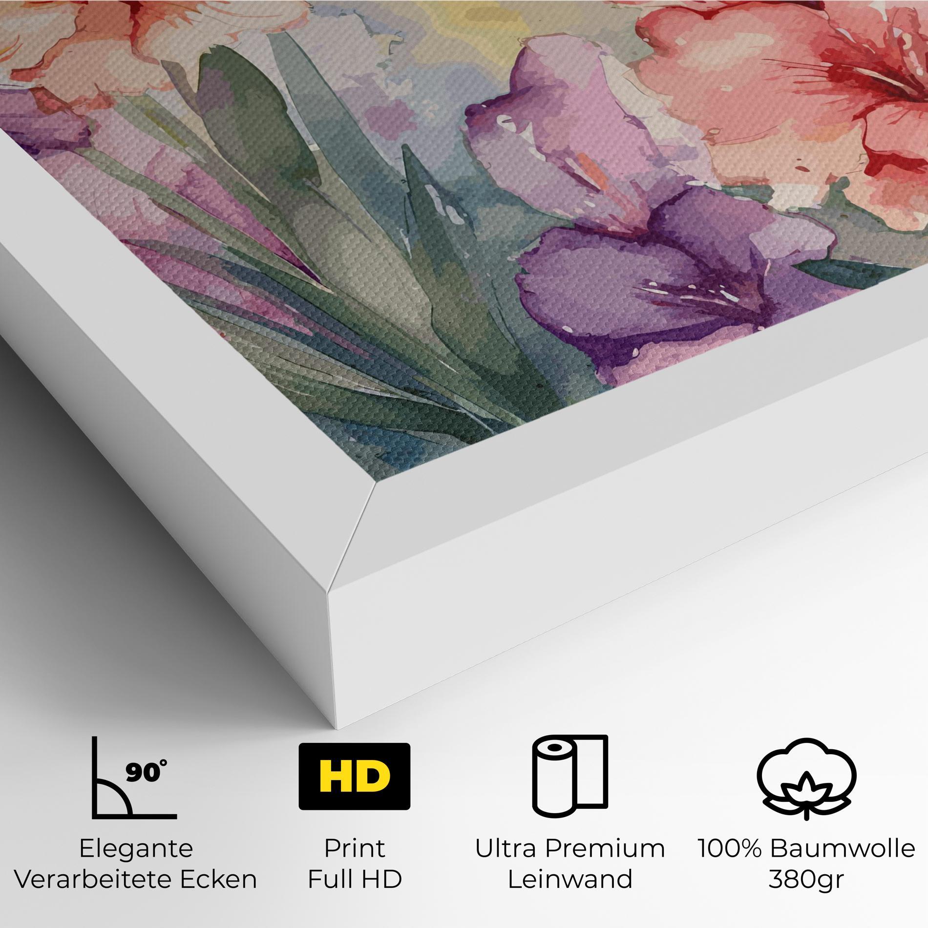Leinwandbild Exotic Watercolor mockup 4