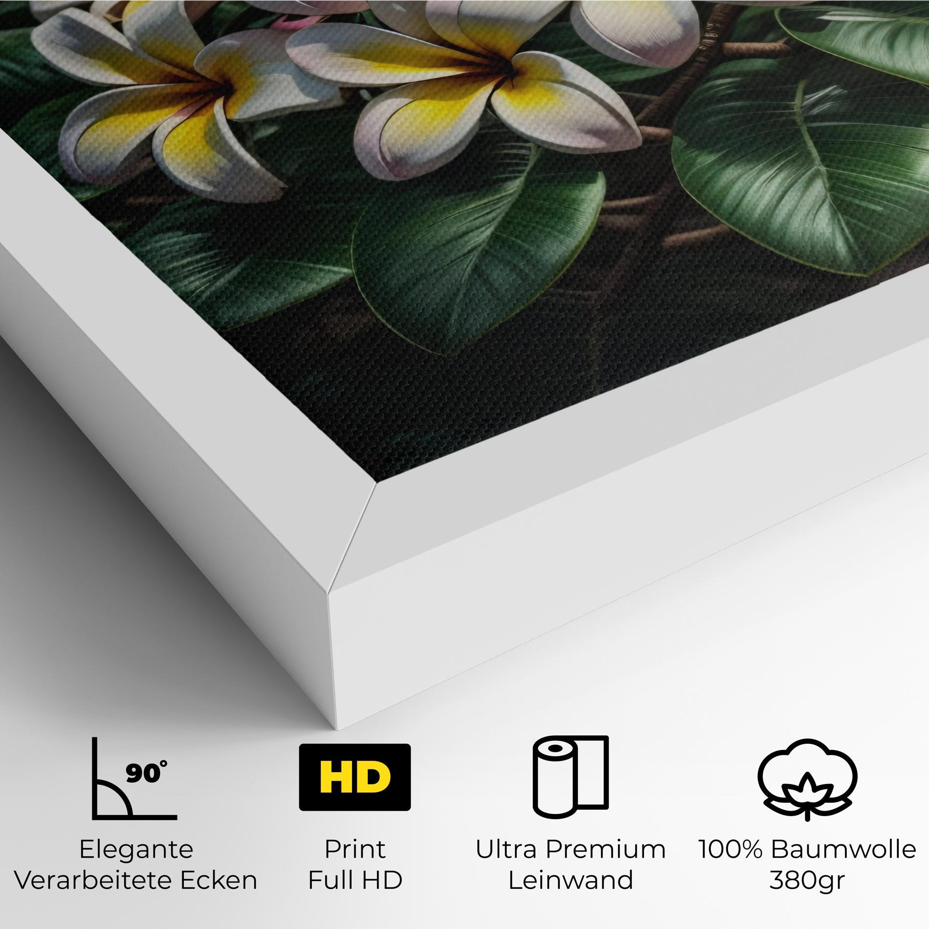 Leinwandbild Exotic White Yellow mockup 4