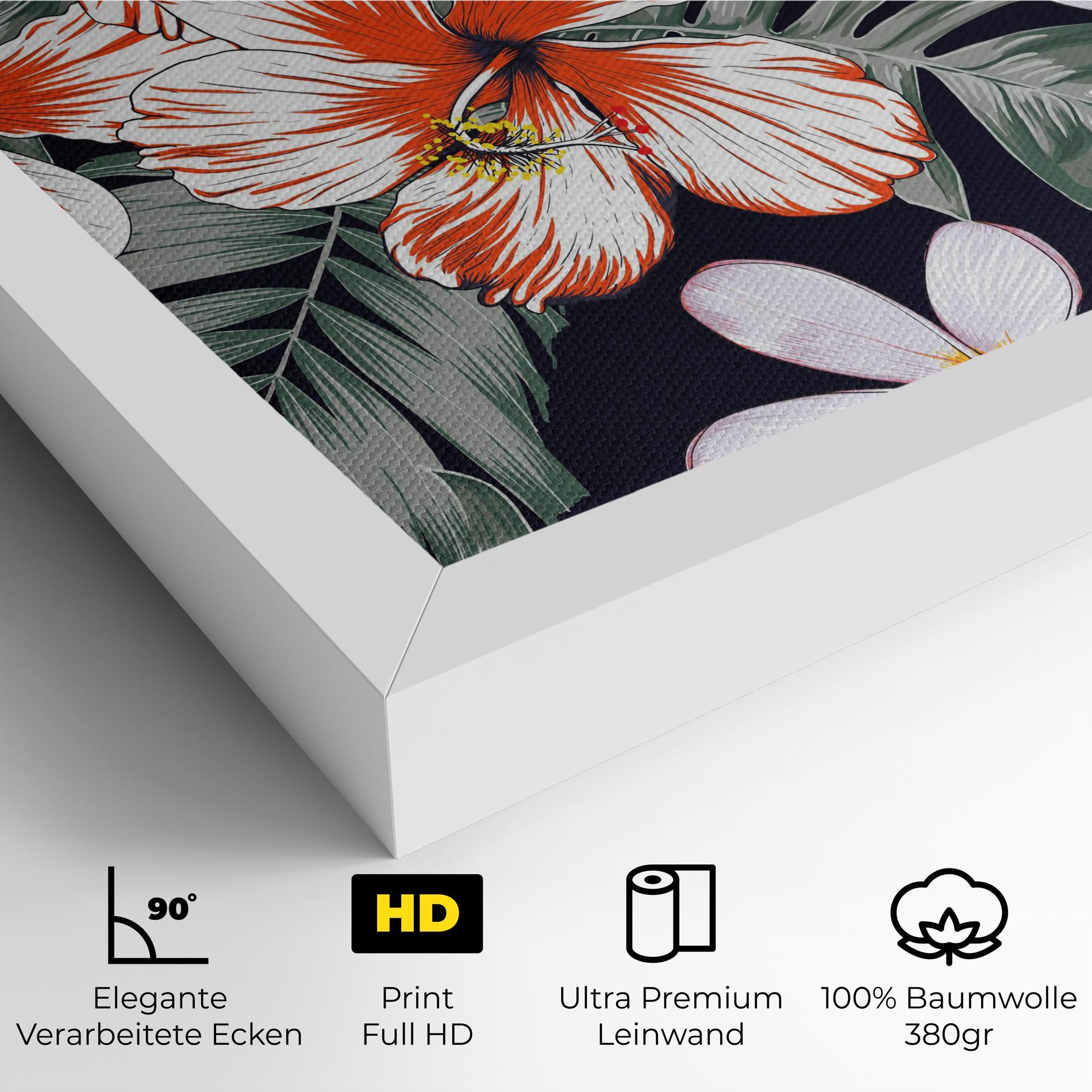 Leinwandbild Orange White Exotic mockup 4