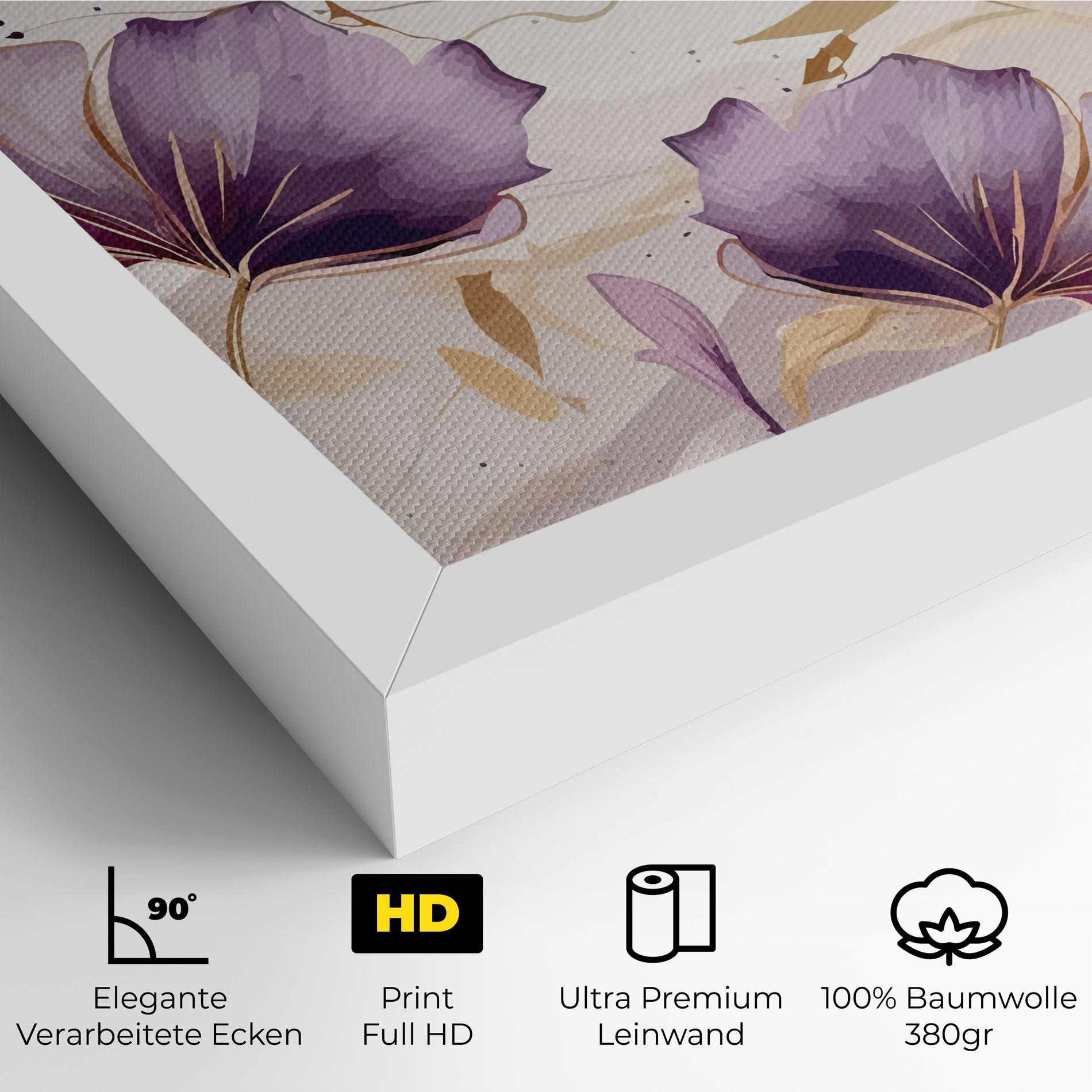 Leinwandbild Purple Gold Exotic mockup 4