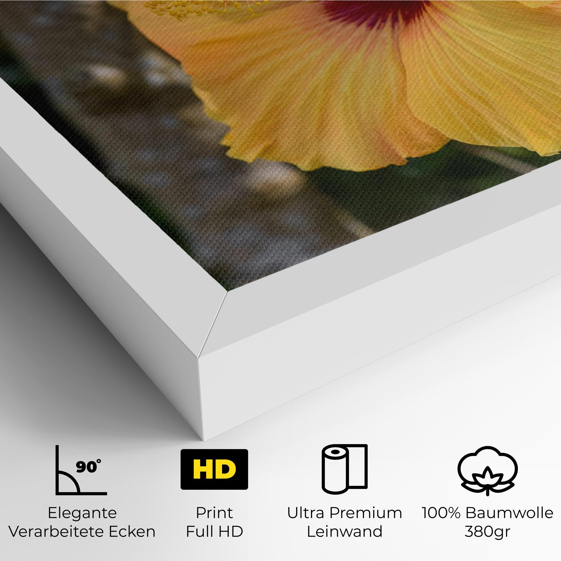 Leinwandbild Yellow Hibiscus mockup 4