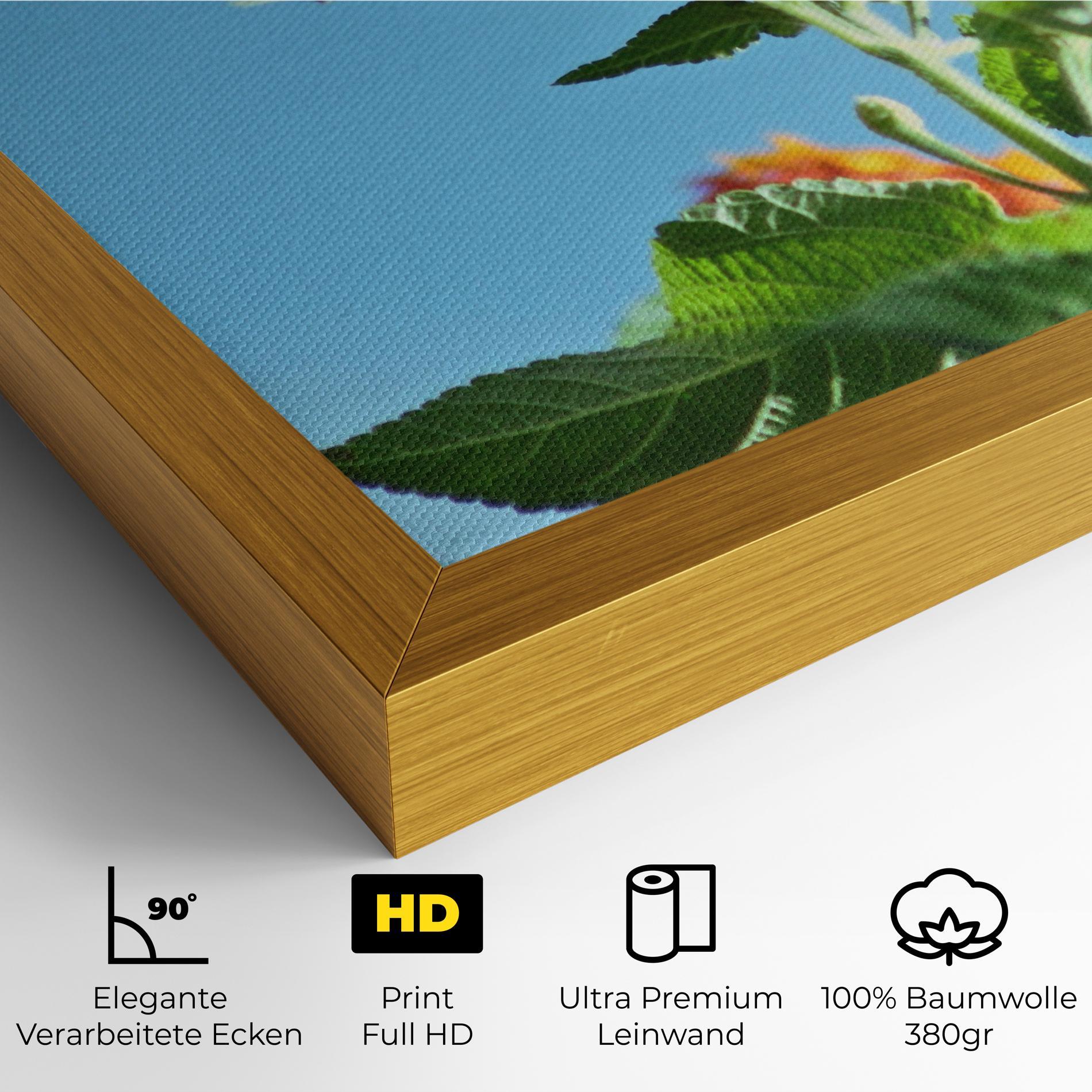 Leinwandbild Bird Exotic Flower mockup 4