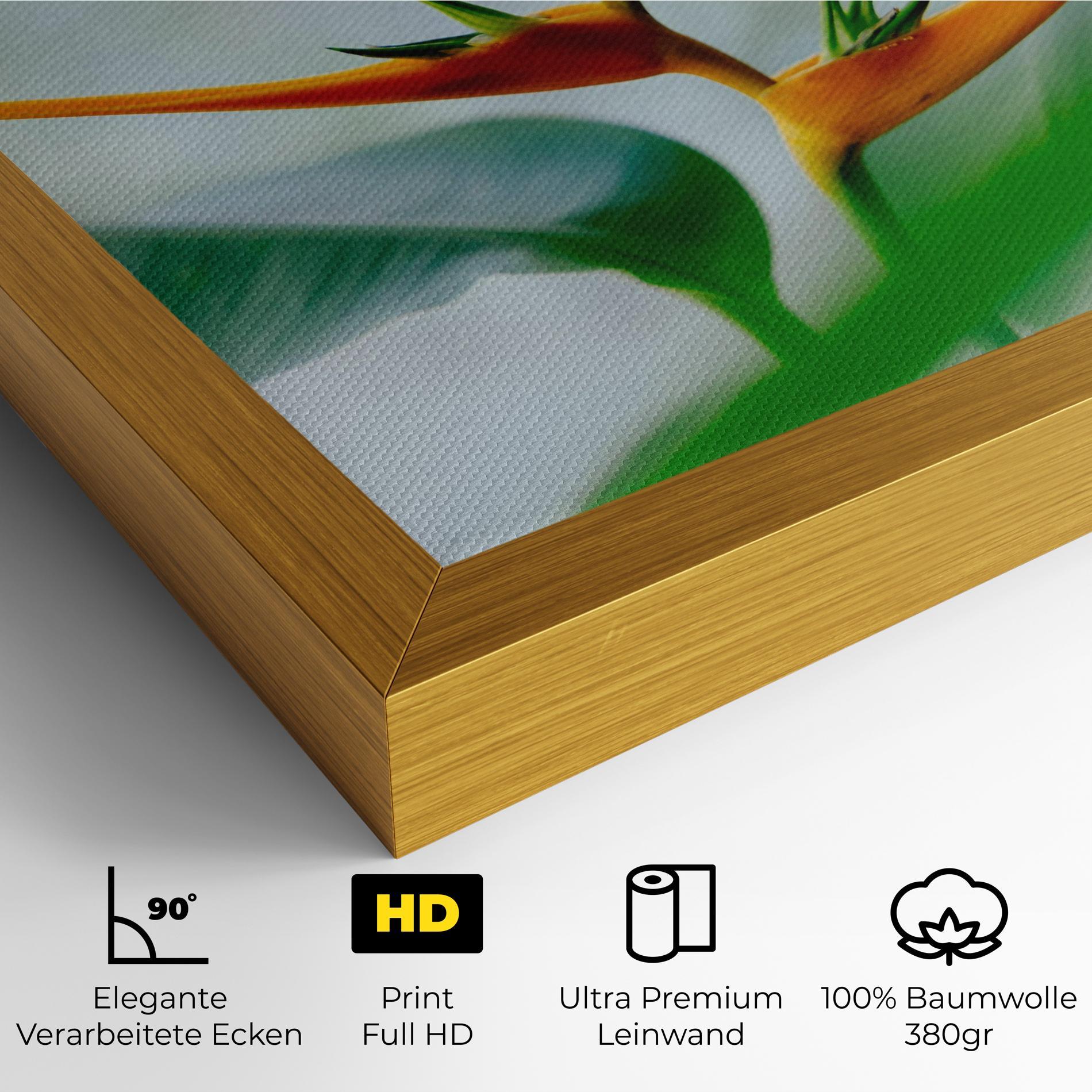 Leinwandbild Exotic Orange Green mockup 4