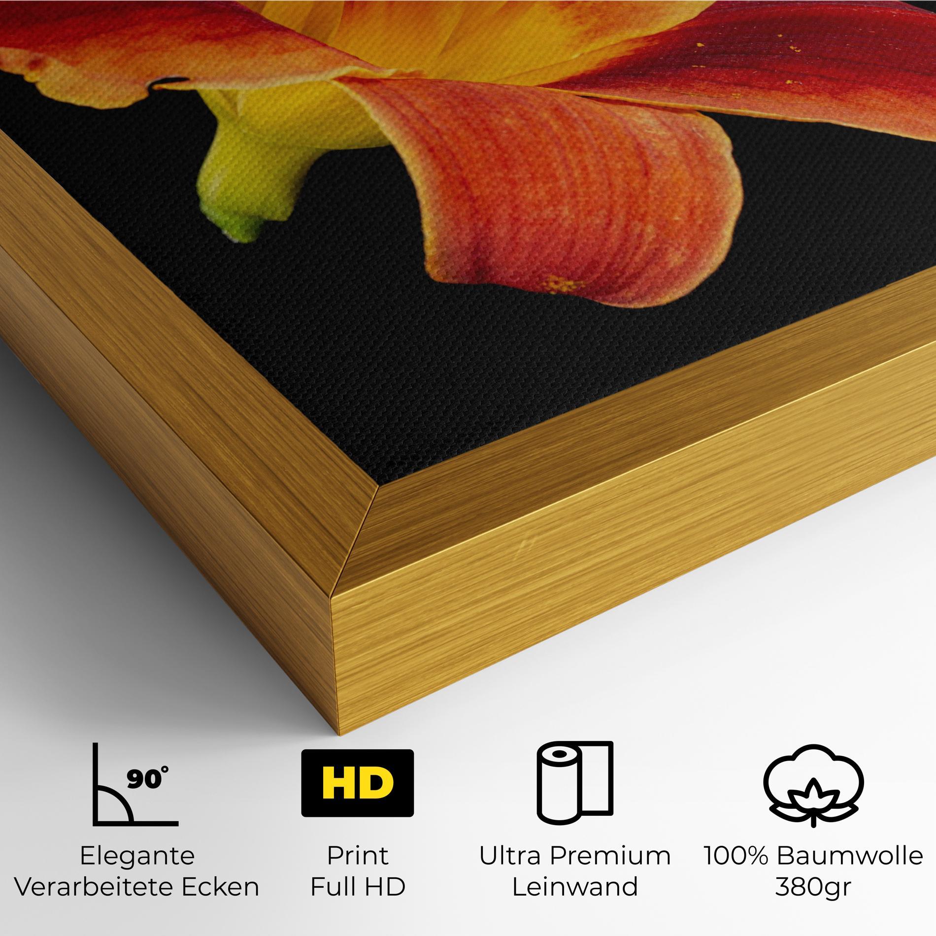 Leinwandbild Exotic Orange Red mockup 4