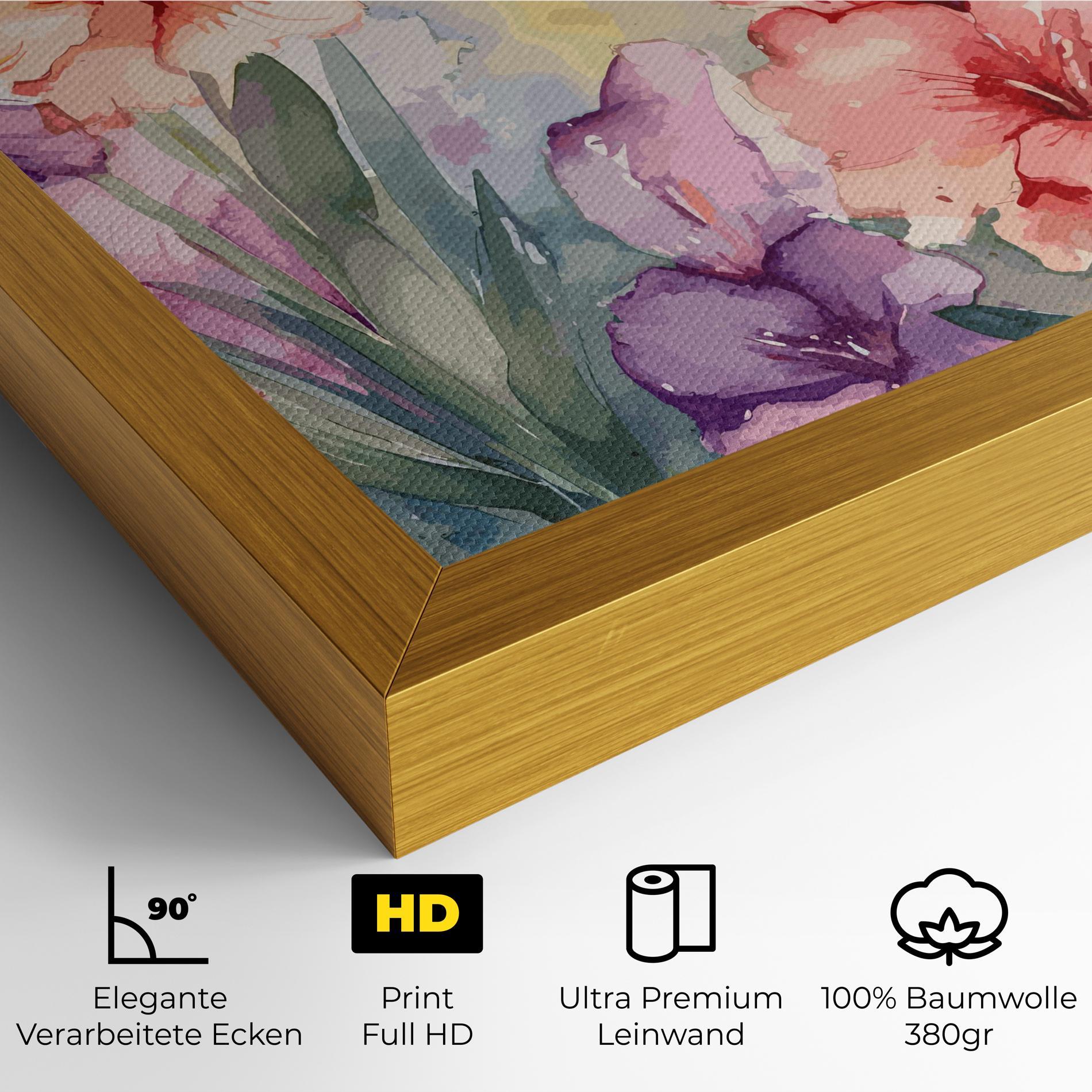 Leinwandbild Exotic Watercolor mockup 4