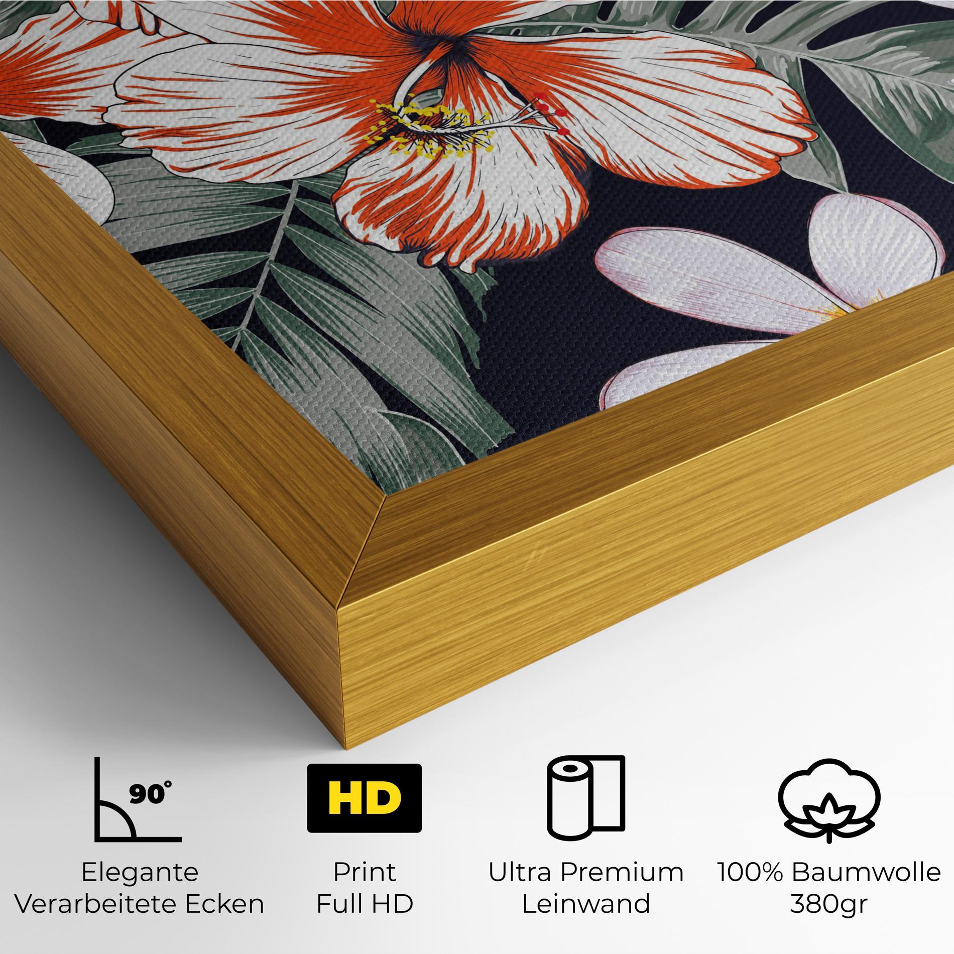 Leinwandbild Orange White Exotic mockup 4