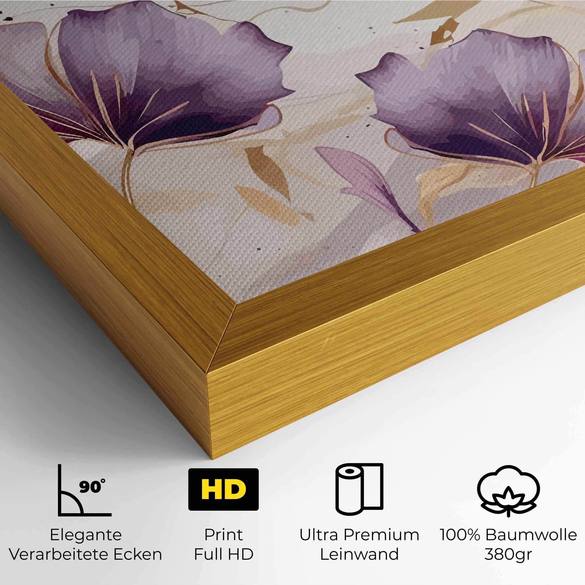 Leinwandbild Purple Gold Exotic mockup 4