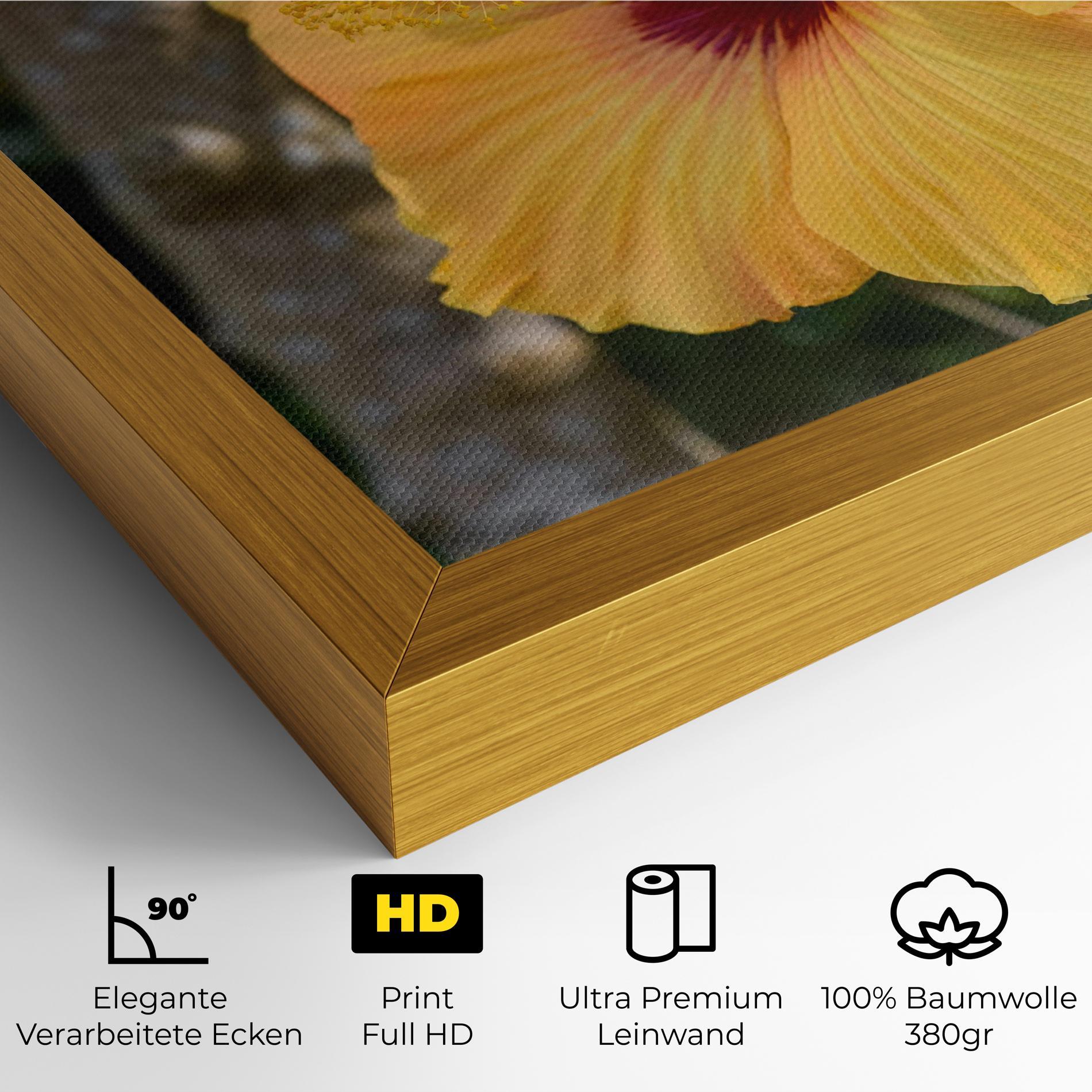 Leinwandbild Yellow Hibiscus mockup 4
