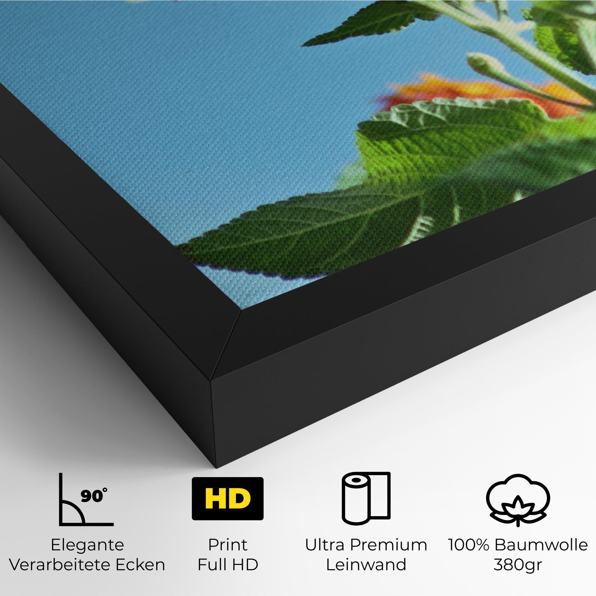 Leinwandbild Bird Exotic Flower mockup 4