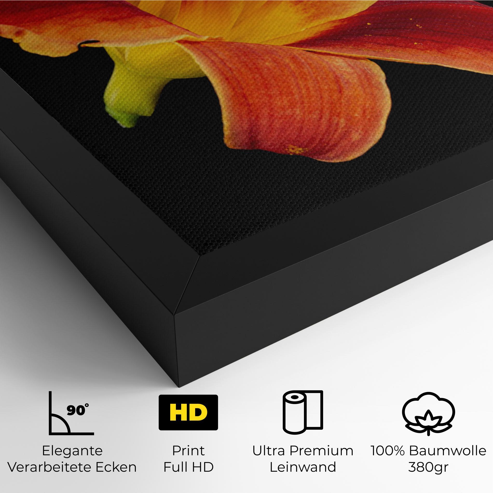 Leinwandbild Exotic Orange Red mockup 4