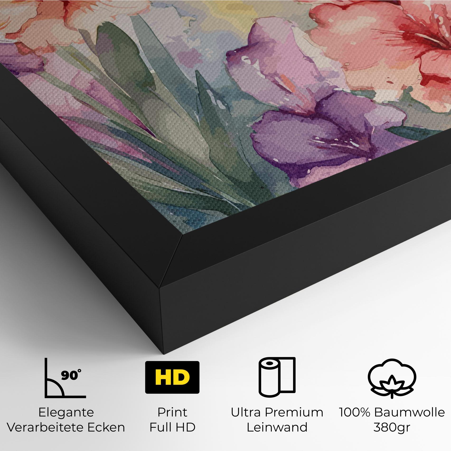 Leinwandbild Exotic Watercolor mockup 4