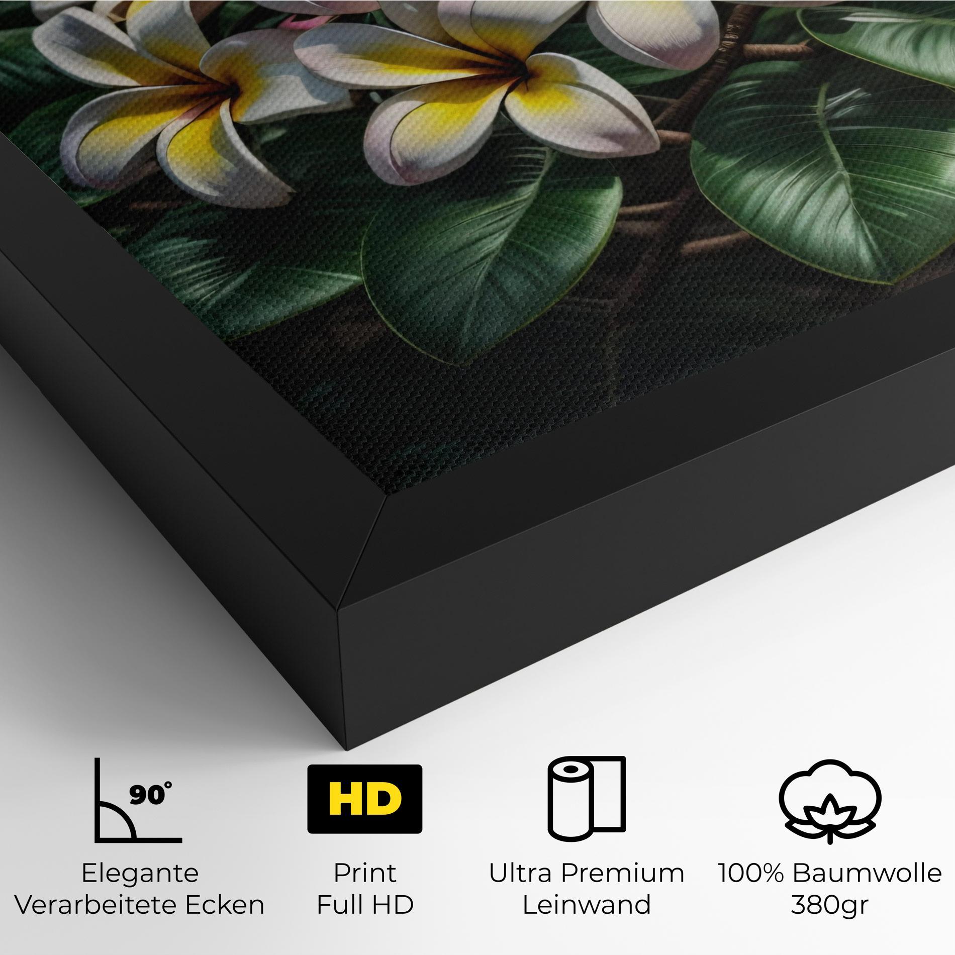 Leinwandbild Exotic White Yellow mockup 4