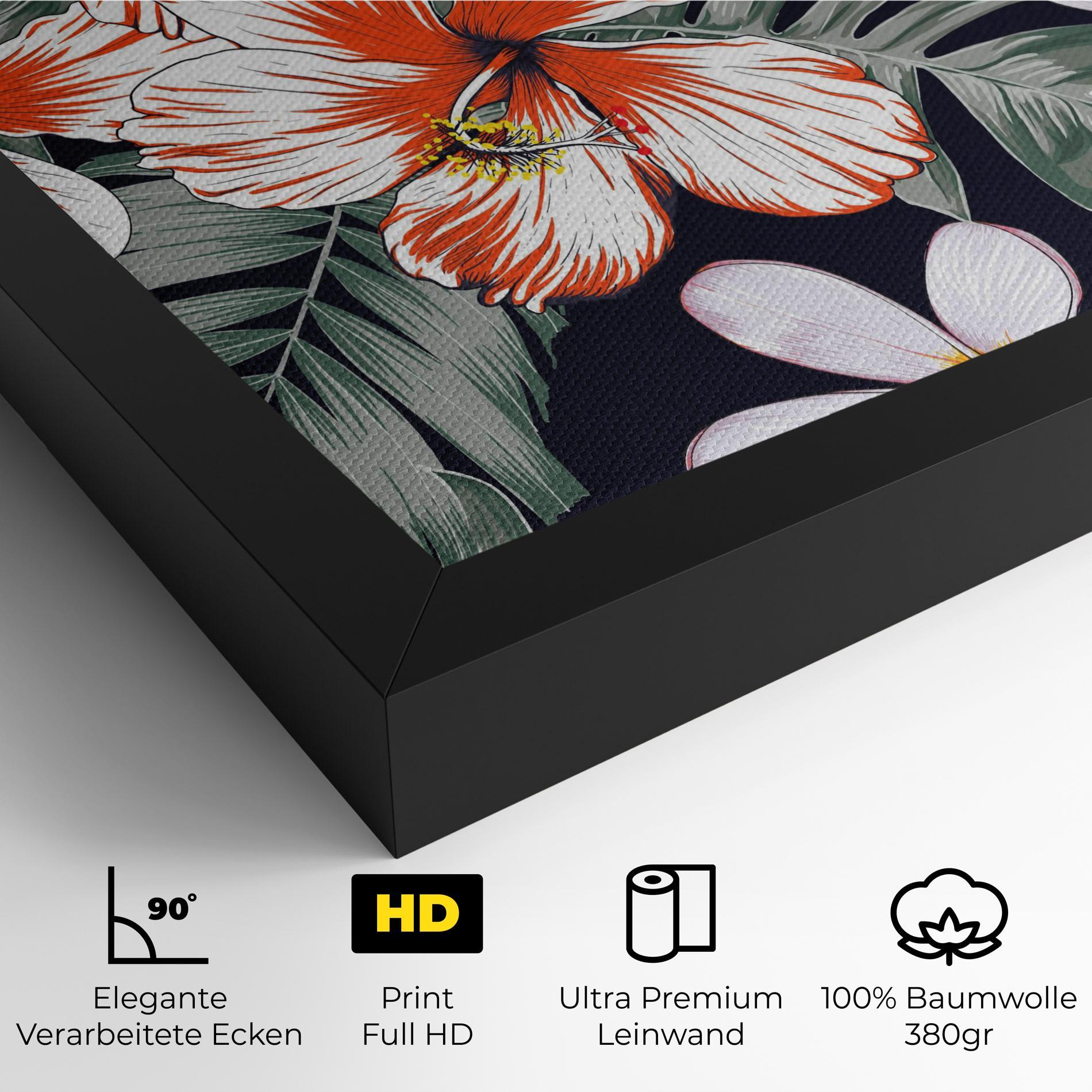 Leinwandbild Orange White Exotic mockup 4