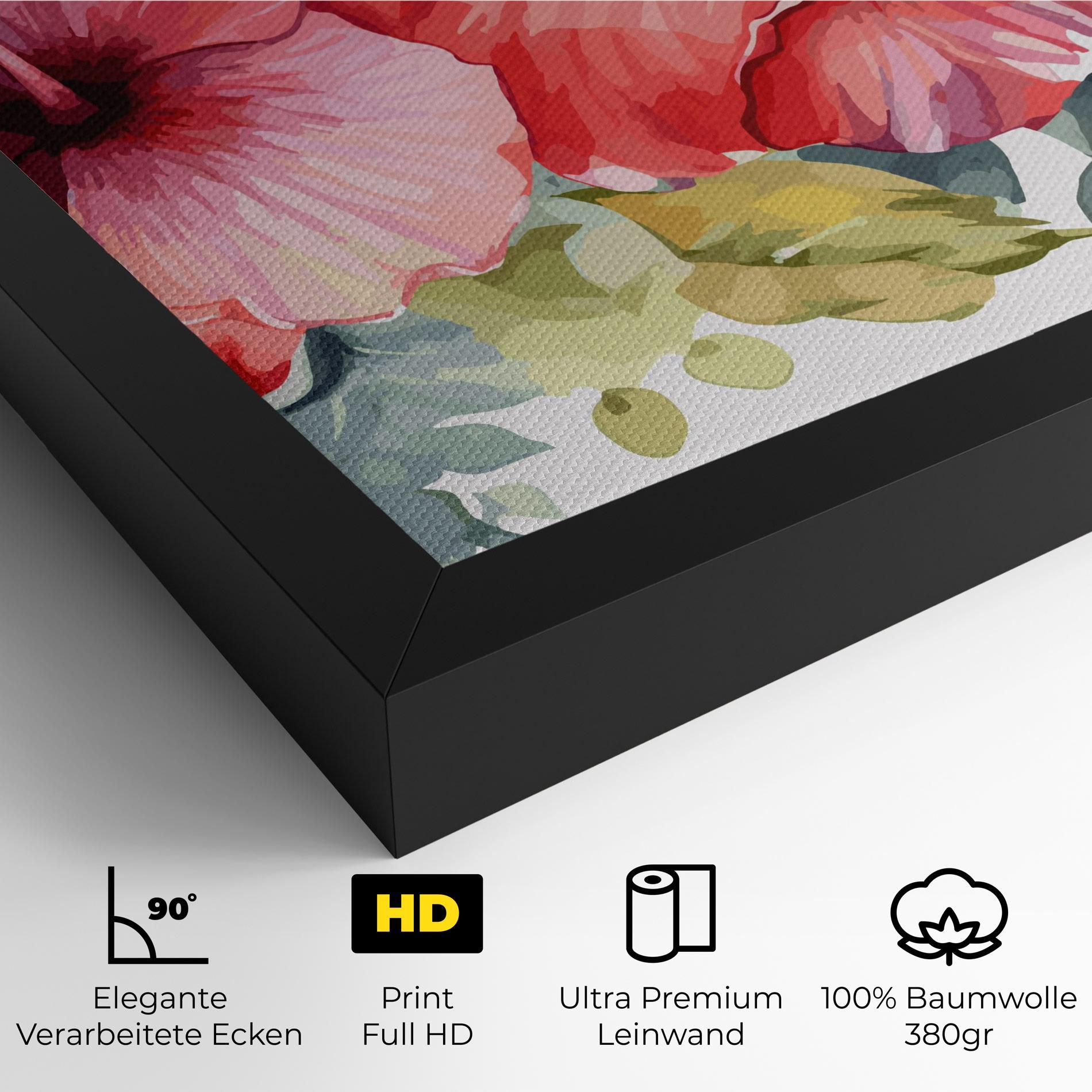 Leinwandbild Pink Red Exotic mockup 4