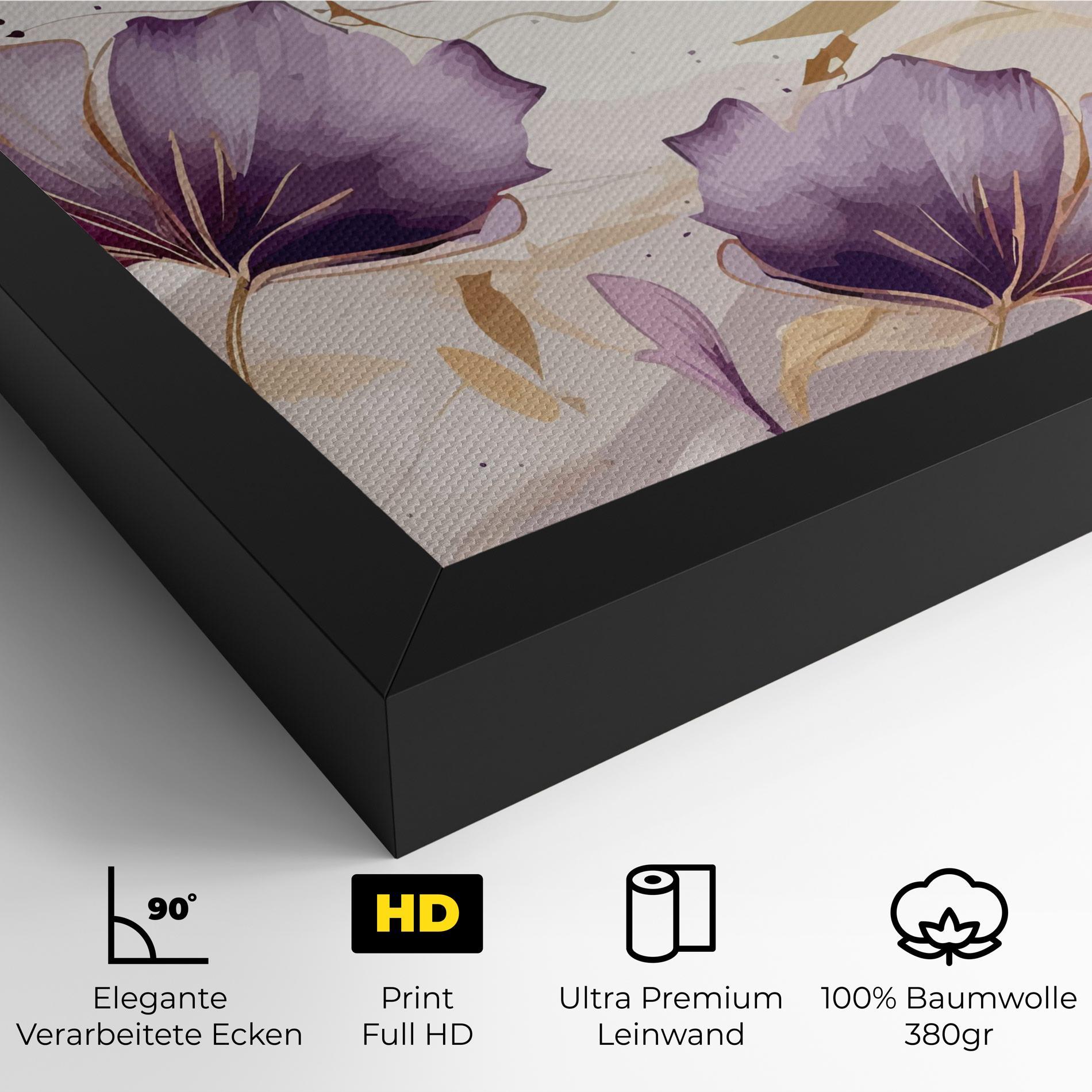 Leinwandbild Purple Gold Exotic mockup 4