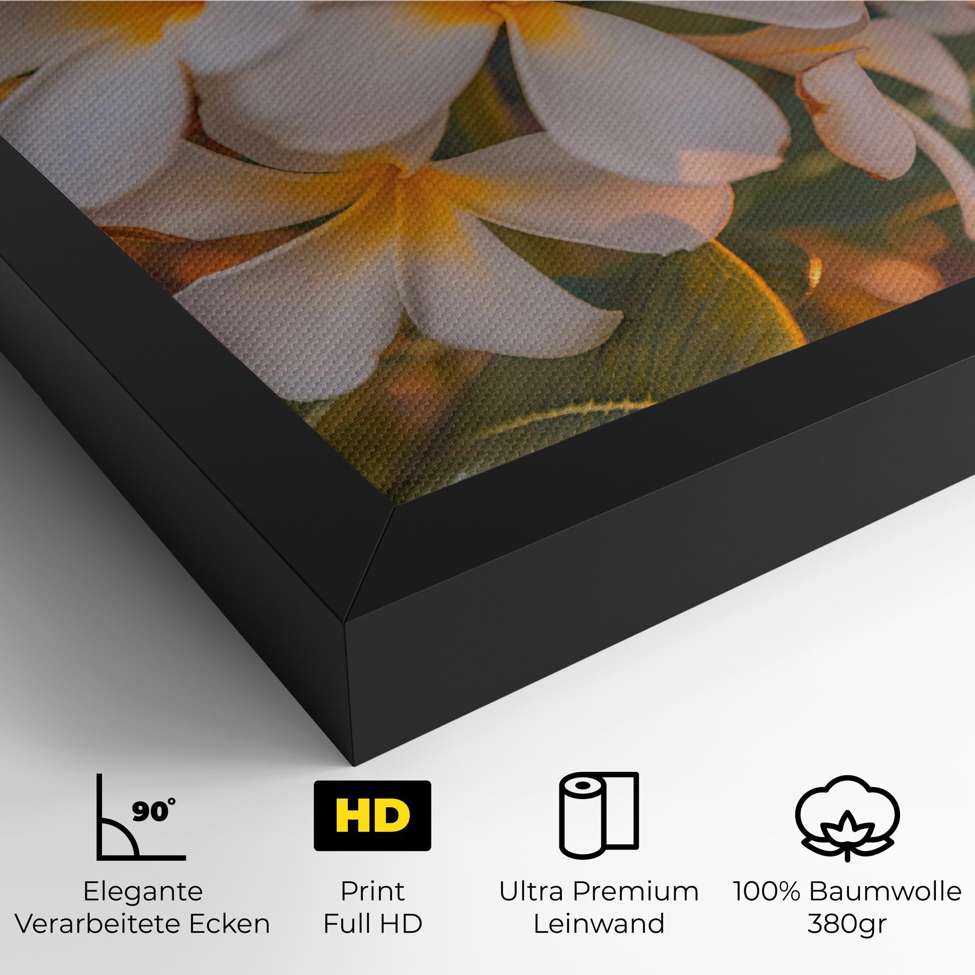 Leinwandbild White Plumeria mockup 4