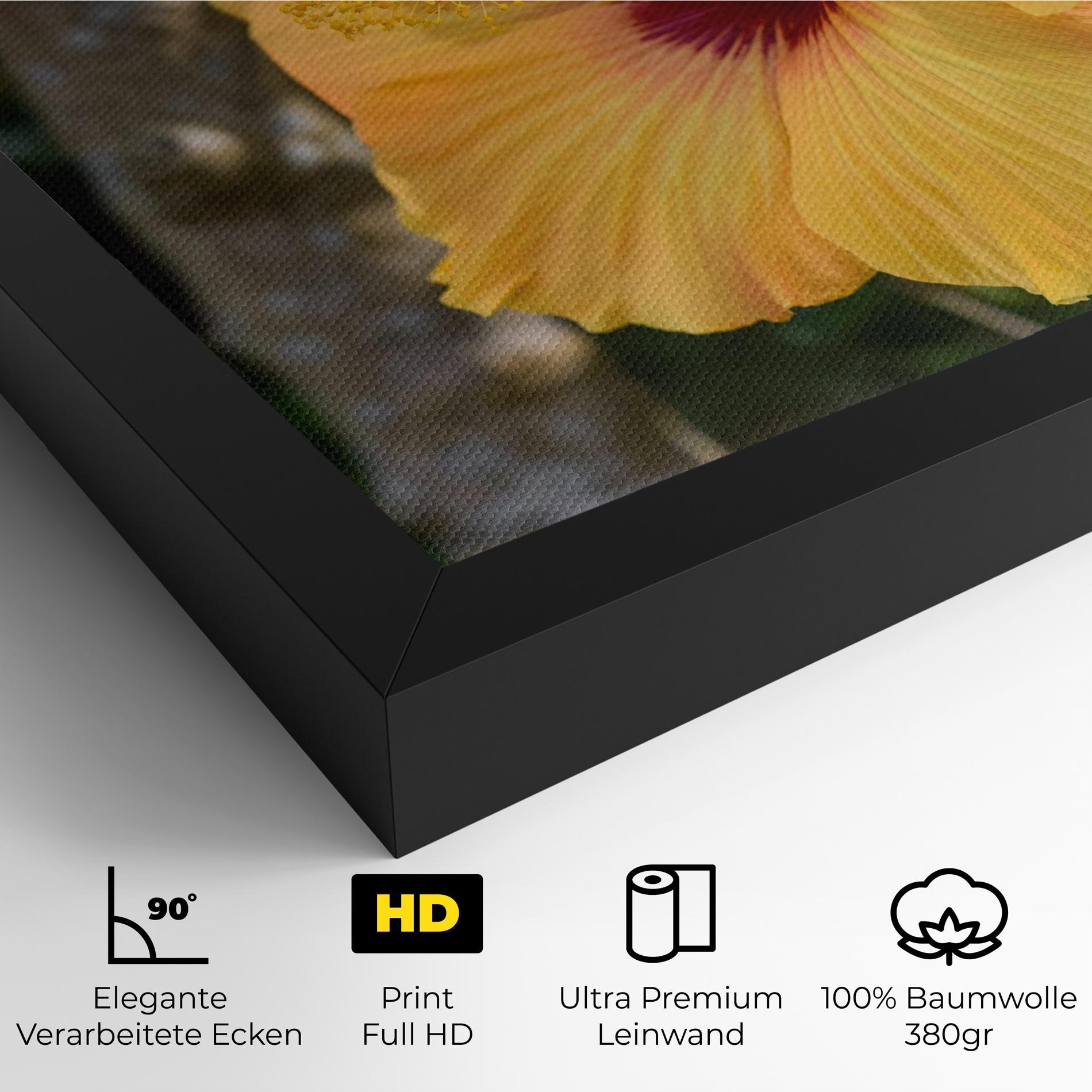 Leinwandbild Yellow Hibiscus mockup 4