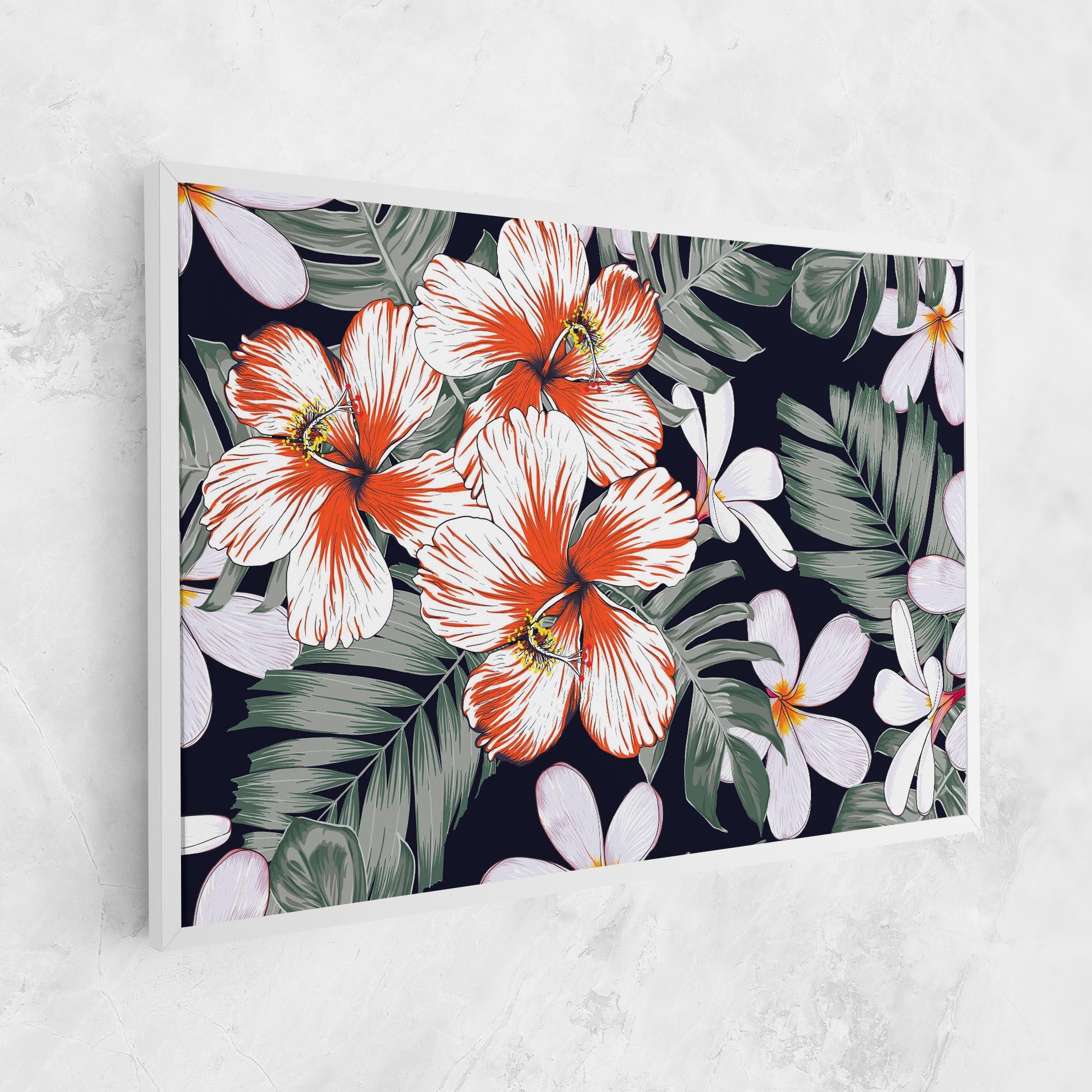 Leinwandbild Orange White Exotic mockup 1