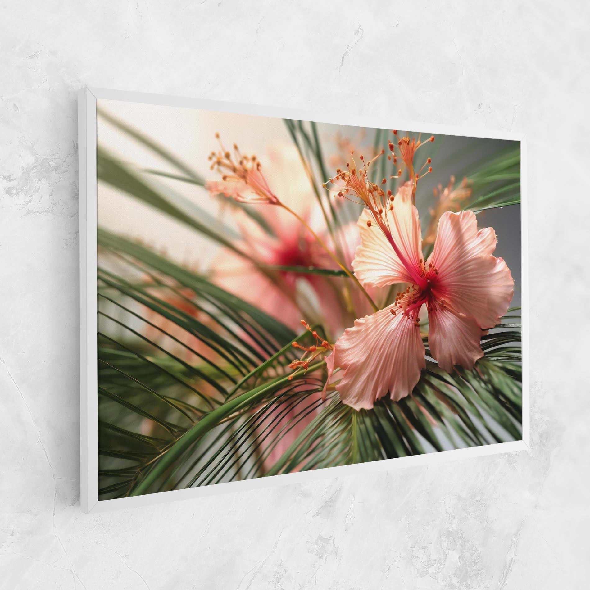 Leinwandbild Sunset Exotic Flower mockup 1