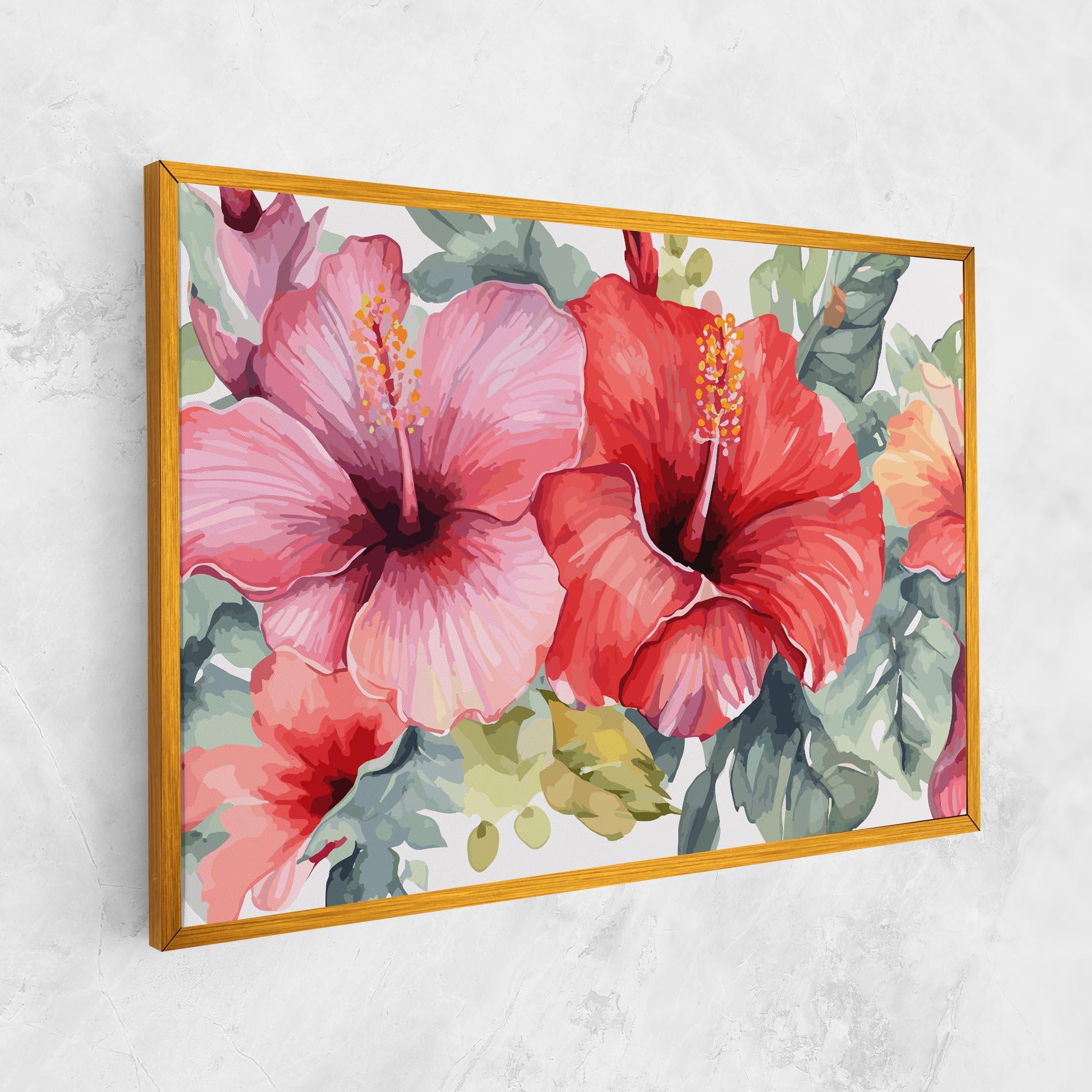Leinwandbild Pink Red Exotic mockup 1