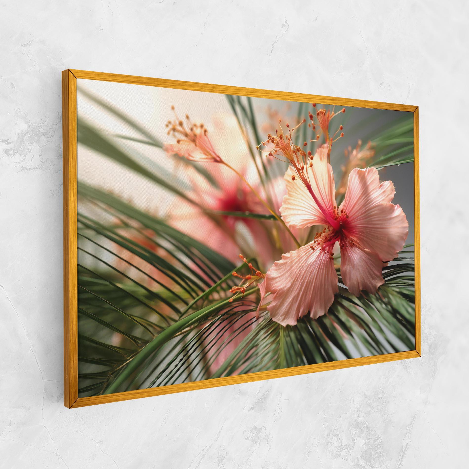 Leinwandbild Sunset Exotic Flower mockup 1