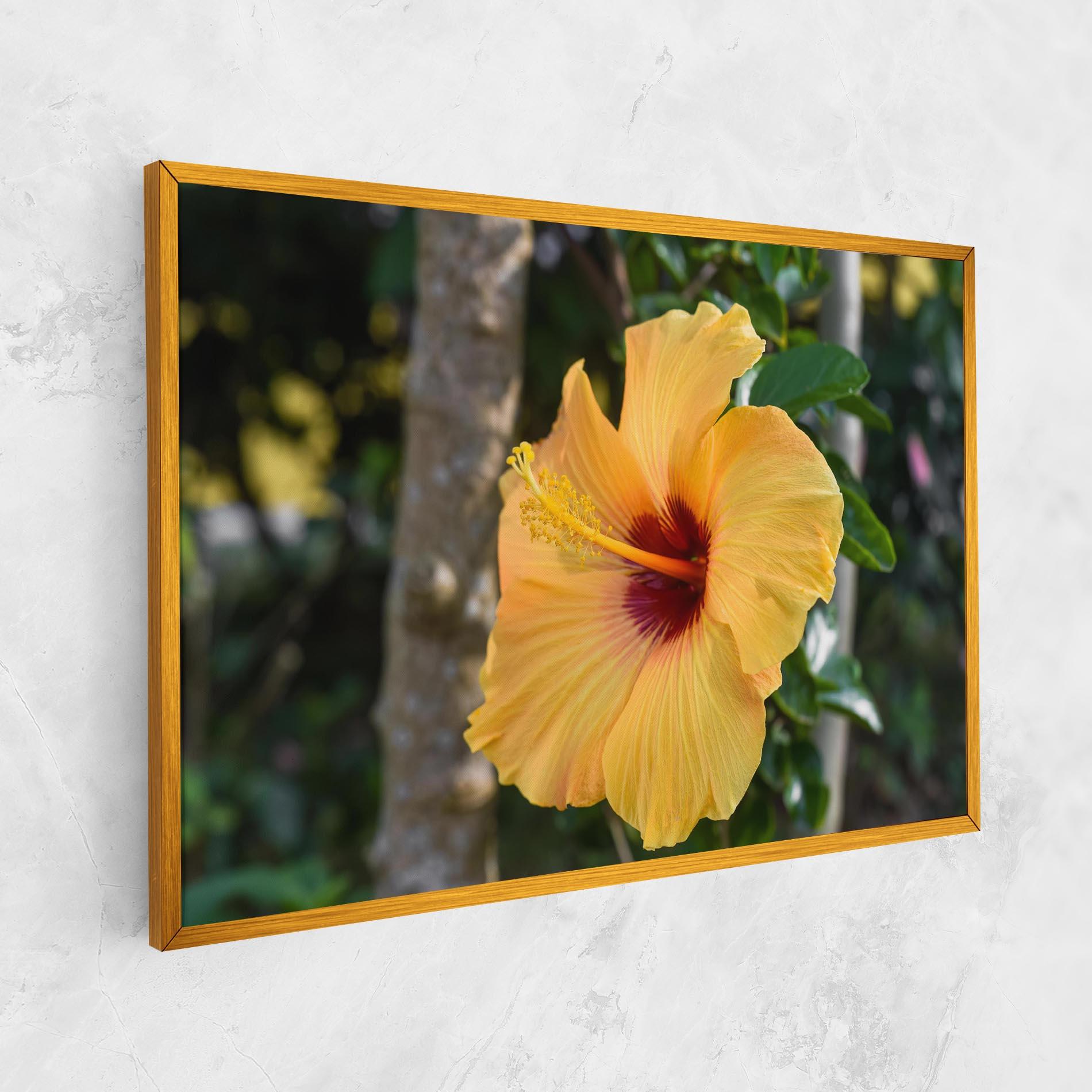 Leinwandbild Yellow Hibiscus mockup 1